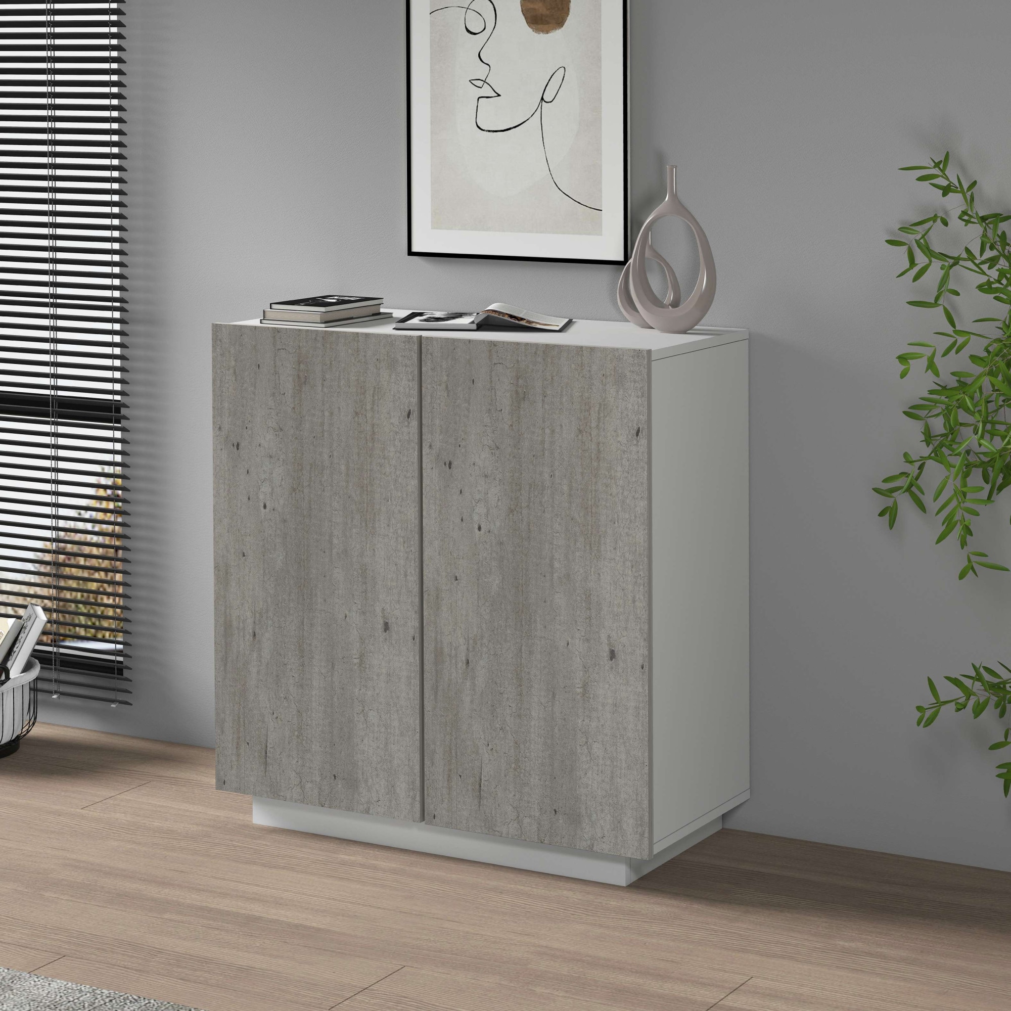 INOSIGN Aktenschrank »Coro, Mehrzweckschrank, Büroschrank mit 2 Türen« & verstellbare Einlegeböden, Höhe 86 oder 166 cm, Made in Italy