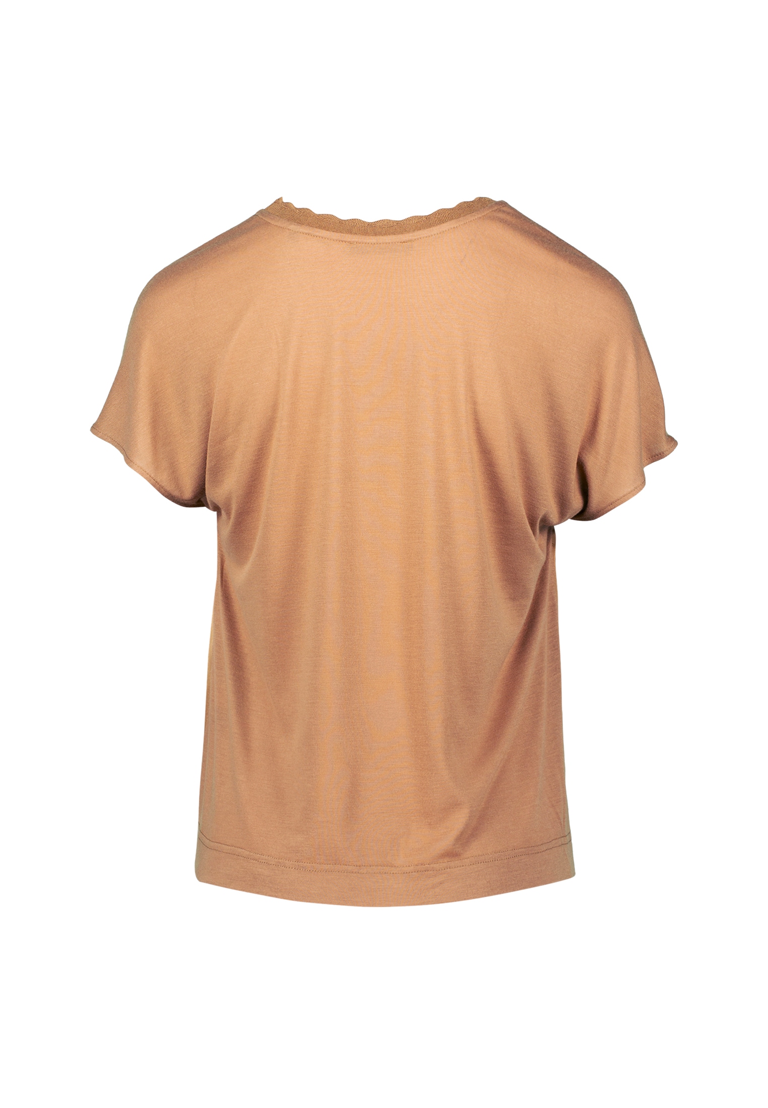 Zero Kurzarmshirt »Satinshirt mit Wellensaum«