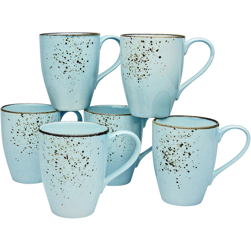 CreaTable Becher »Kaffeebecher NATURE COLLECTION«, (Set, 6 tlg.)