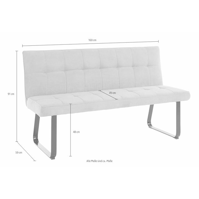 kaufen auf 160 140 Polsterbank Raten oder »Tilda«, Breite cm Homexperts