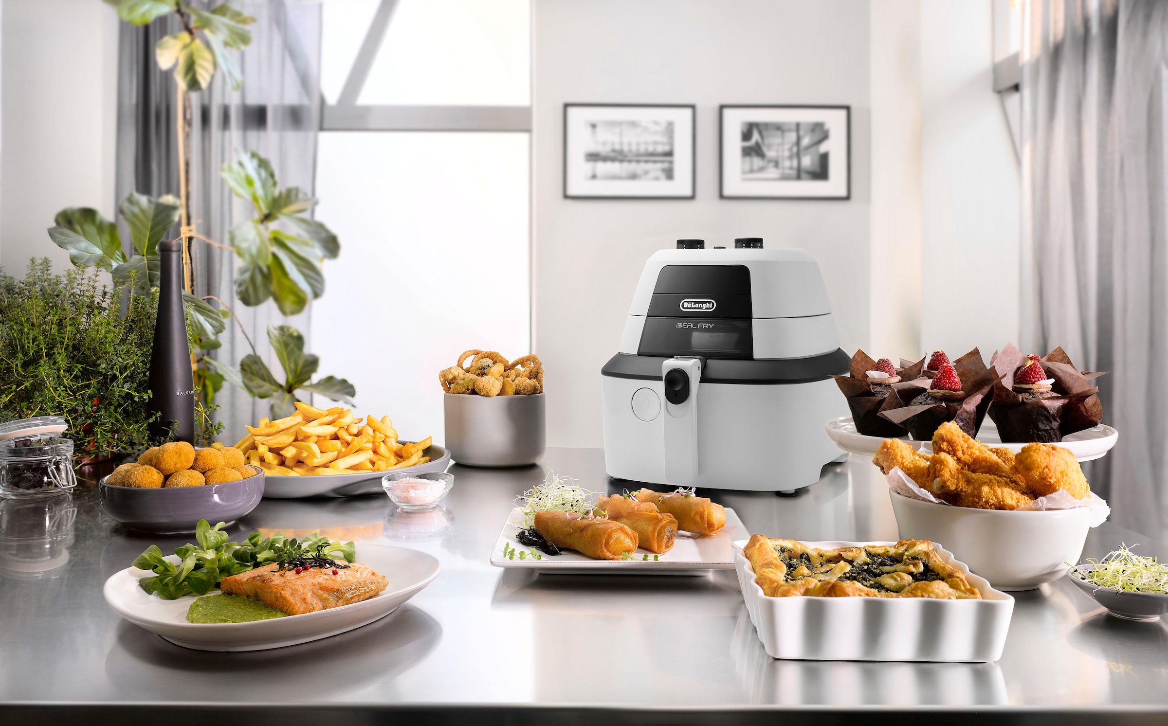 De\'Longhi Heißluftfritteuse »IdealFry FH 2133«, 1400 W, Multicooker, auch  zum Brotbacken, Fassungsvermögen 1,25 kg mit 3 Jahren XXL Garantie