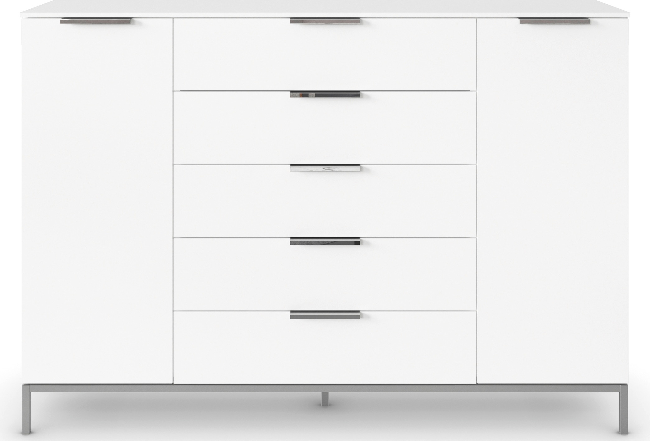 rauch Kombikommode »Kommode Türkommode Sideboard Kombikommode FLIPP«, (Breite 160/180 cm mit 4 Einlegeböden), 2-türig mit 5 Schubladen und Soft-Close-Funktion in zwei Breiten