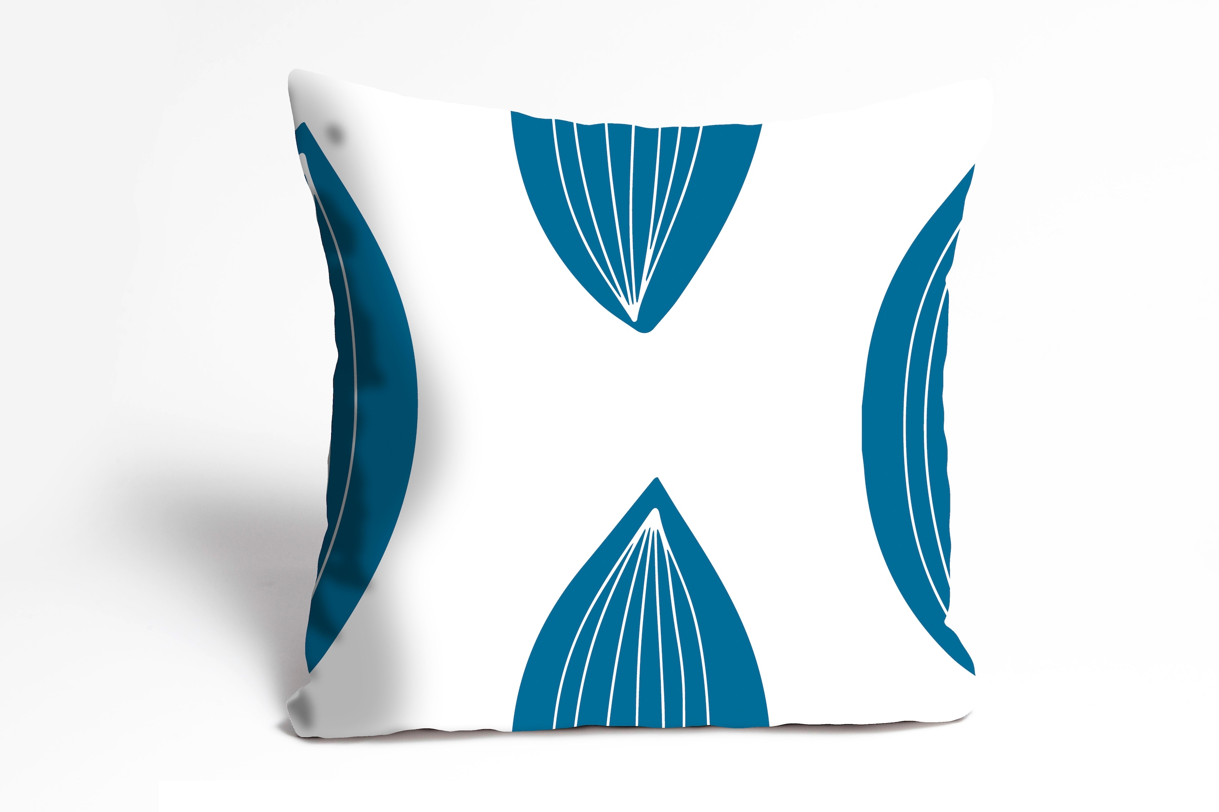 queence Dekokissen »Illusion« Kissenhülle,Muster,Blau,Weiß,Zeitlos,Klassisch,Stilvoll,Dekorativ