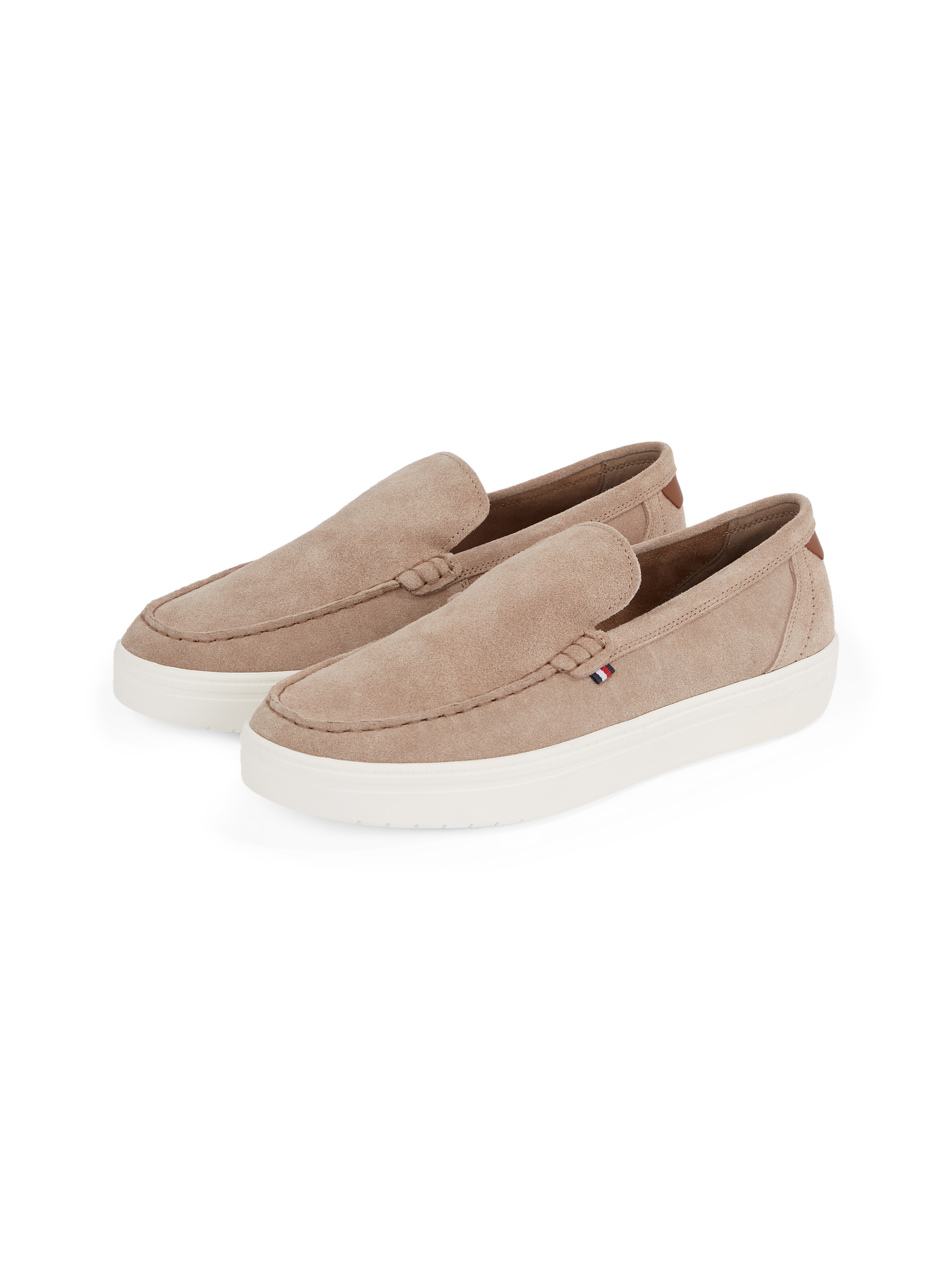 TOMMY HILFIGER Slipper »MODERN LIGHT HYBRID SUEDE LOAFER«, Plateau, Schlupfschuh, Freizeitschuh,...