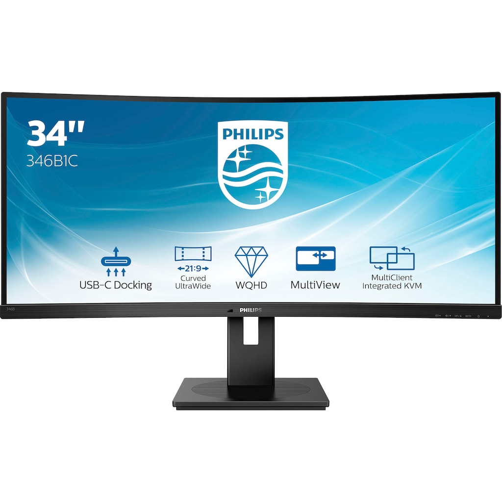 Philips Curved-Gaming-Monitor »346B1C/00«, 86 cm/34 Zoll, 3440 x 1440 px, WQHD, 4 ms Reaktionszeit, 100 Hz