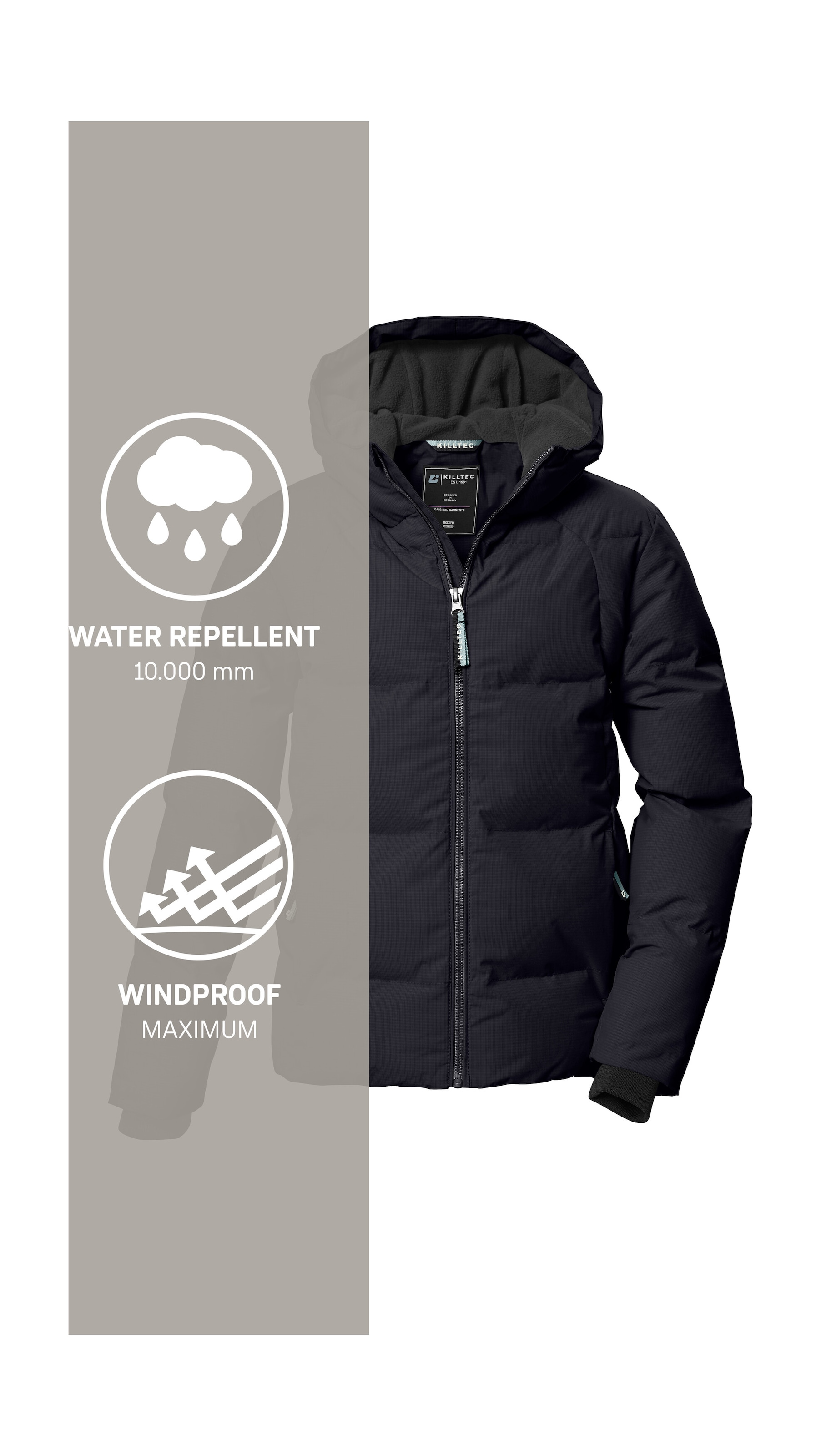 Killtec Steppjacke »KOW 357 GRLS QLTD JCKT« Wasserabweisende Mädchenjacke mit Kapuze, atmungsaktiv, warm