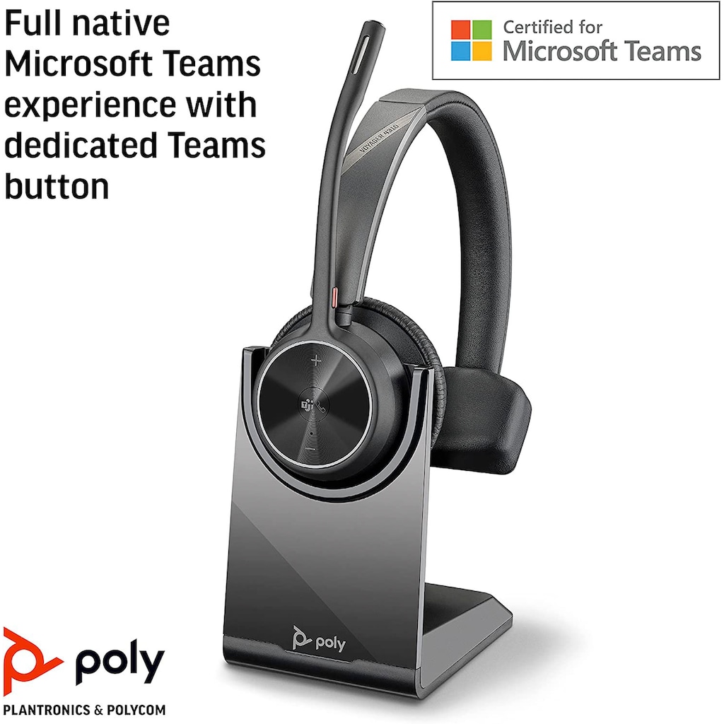 Poly Wireless-Headset »Voyager 4310 UC«, Bluetooth, Noise-Cancelling