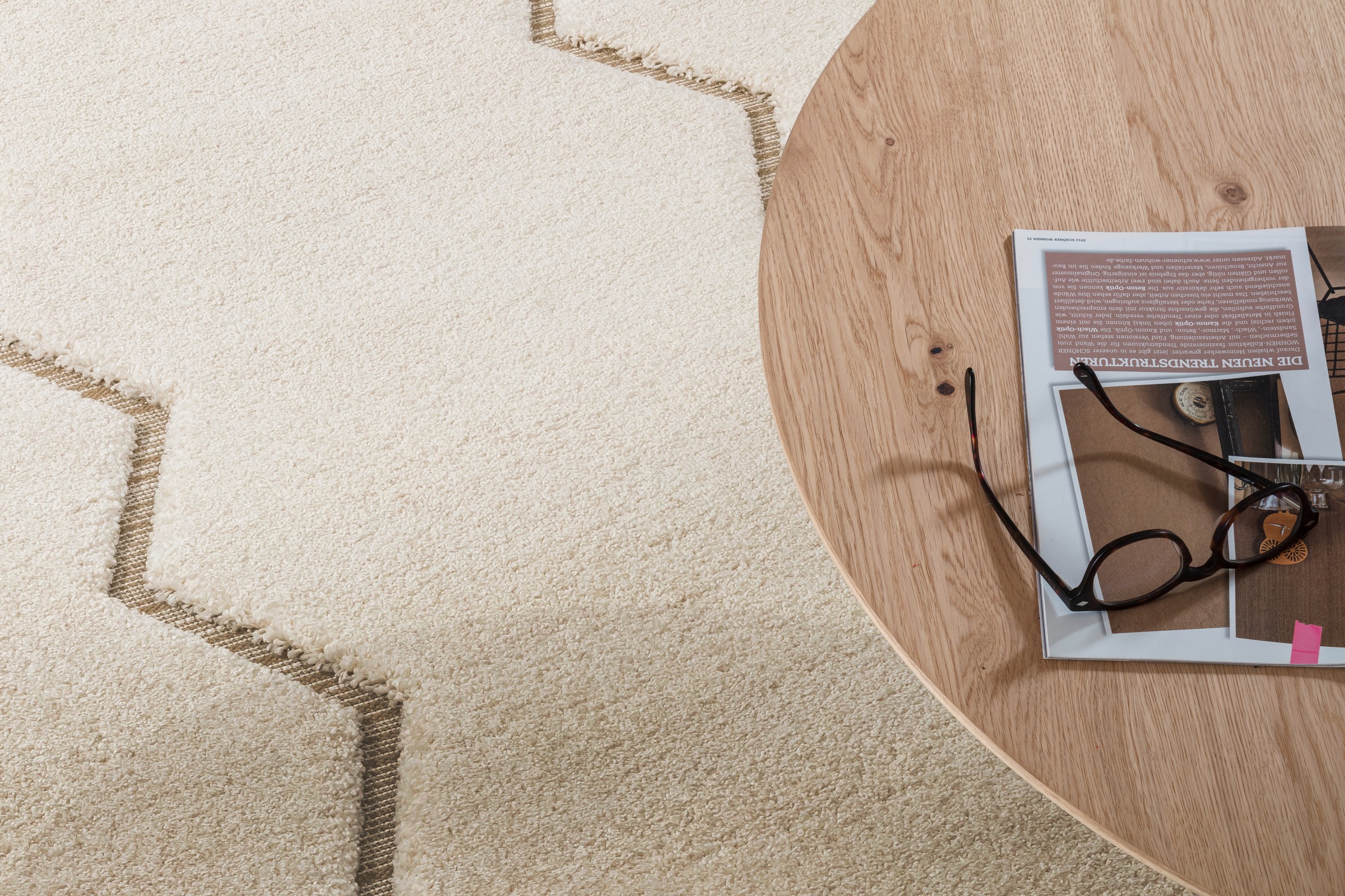 SCHÖNER WOHNEN-Kollektion Hochflor-Teppich »Winsome 6318-243«, rechteckig, 25 mm Höhe, Langflor, Hoch Tief Struktur, Wohnzimmer, Schöner Wohnen Kollektion