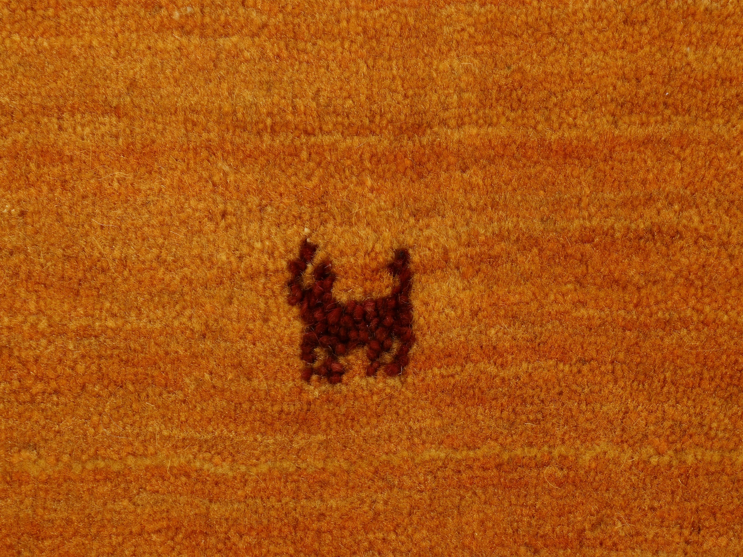 carpetfine Wollteppich »Gabbeh Uni, auch als Läufer und Rund erhältlich«, rechteckig, 15 mm Höhe, reine Wolle, handgewebt, Gabbeh Loom Tiermotiv, große Farbauswahl