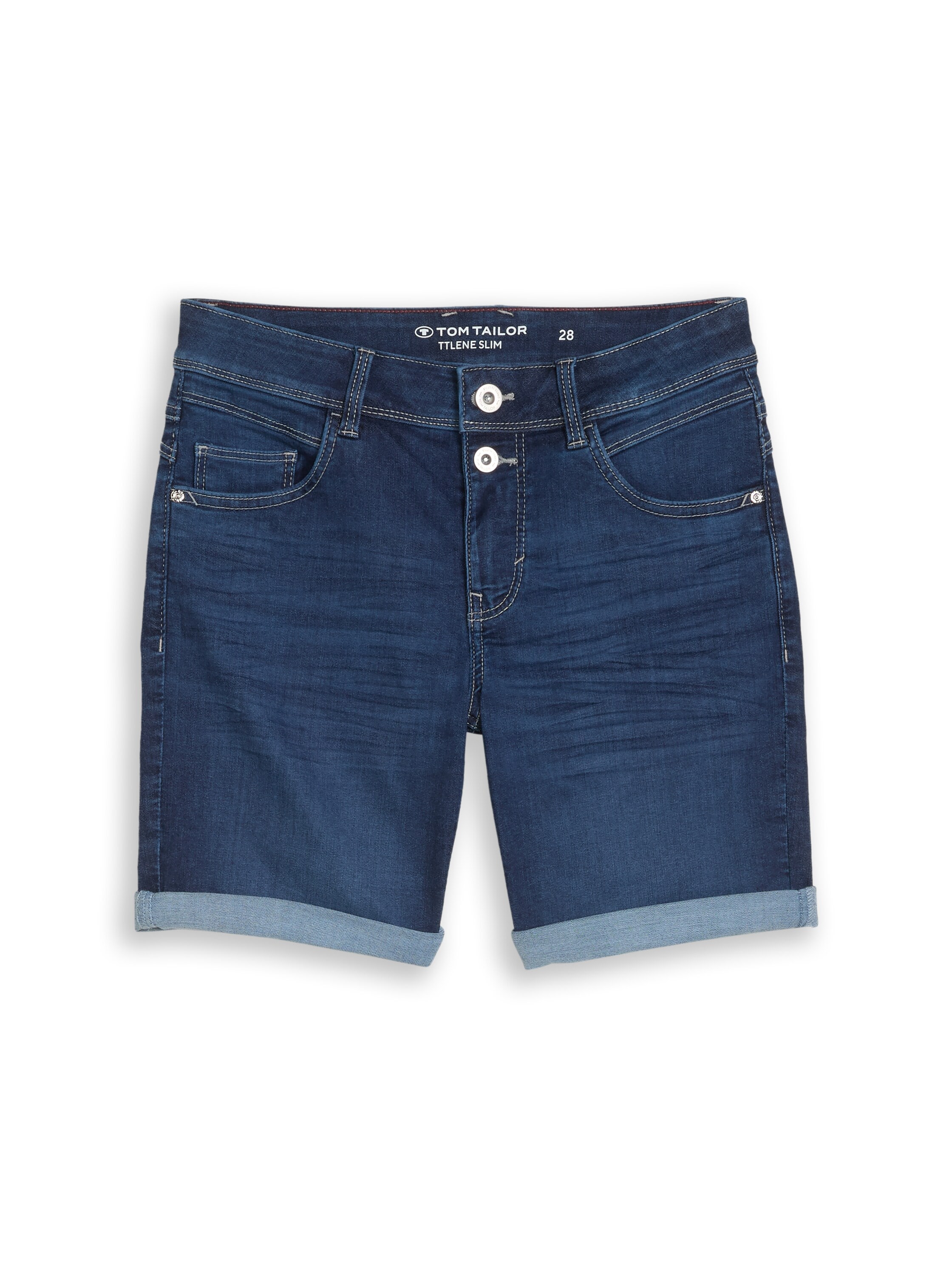 TOM TAILOR Jeansshorts »ALEXA Slim« mit Aufschlag und Stretch