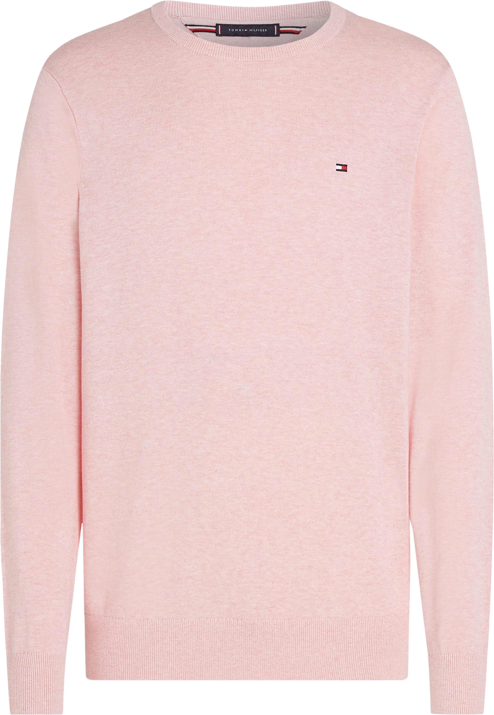 Tommy Hilfiger Rundhalspullover »ESSENTIAL COTTON CREW NECK«, 100% Baumwolle Crewneck Regular Fit Premium Mode