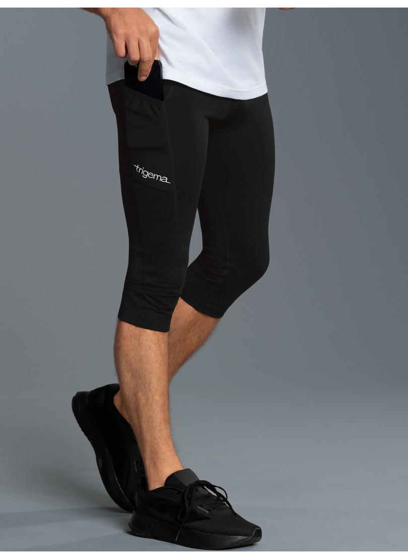 Trigema Jerseyhose »TRIGEMA Kurze Sportleggings mit Seitentasche«, (1 tlg.)