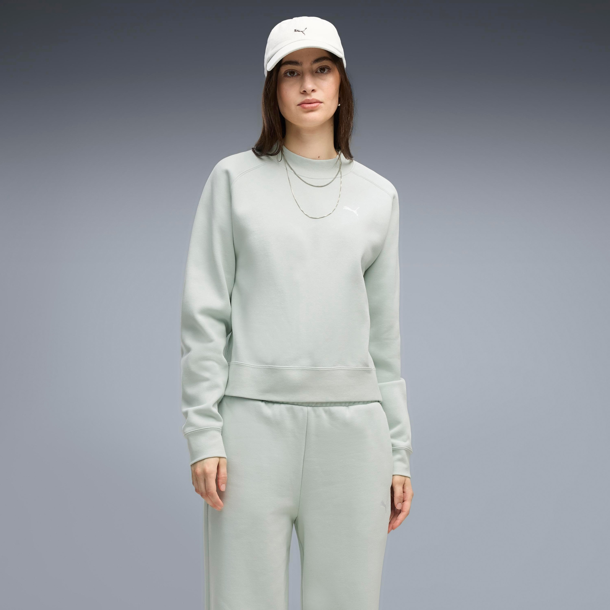 PUMA Trainingsanzug »LOUNGEWEAR STANDARD SWEAT SUITT FL CL« 2 zweiteiliges Set, mit Langarm-Oberteil, aus Baumwolle und Polyester