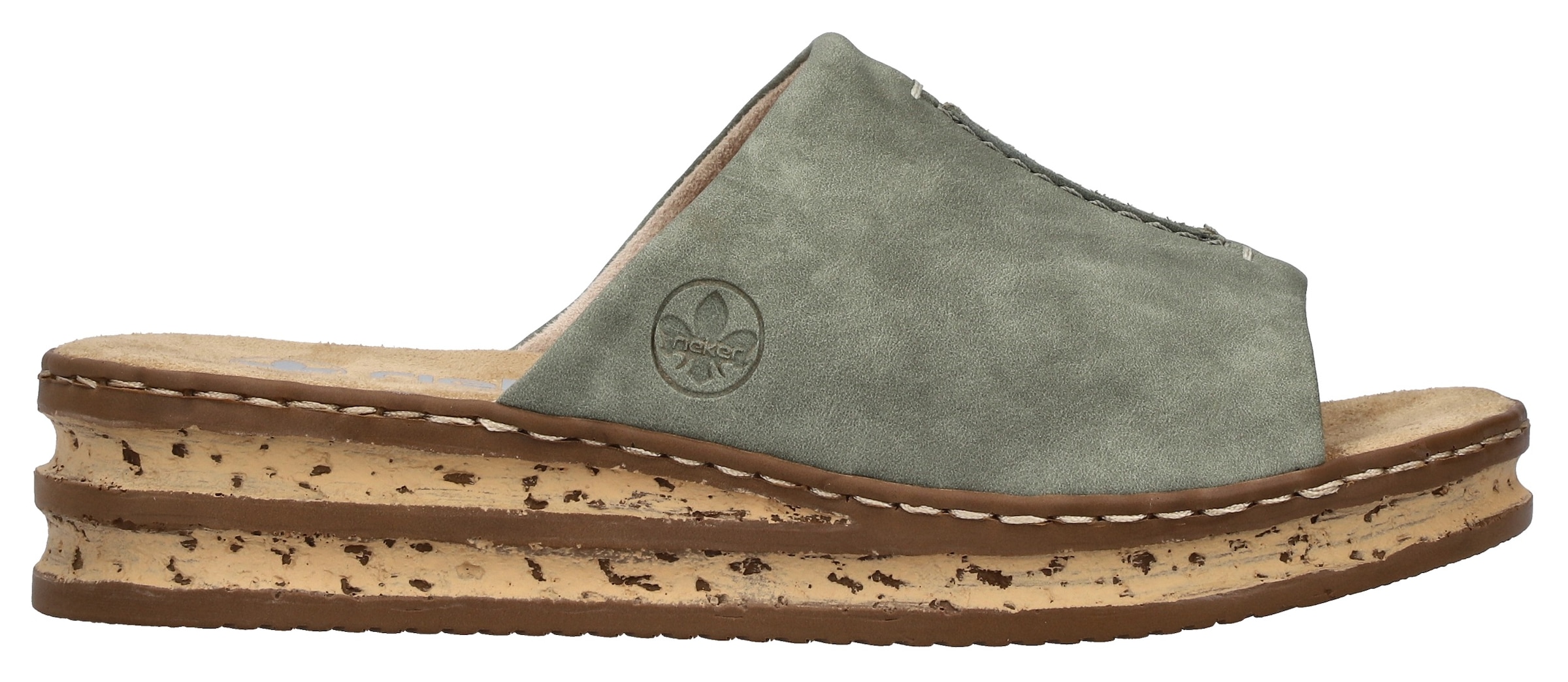 Rieker Pantolette  Keilabsatz, Sommerschuh, modische Keilsohle