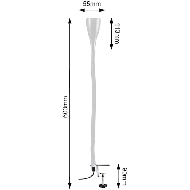 B.K.Licht Klemmleuchte »BK_KL1122 LED Klemmlampe, Dimmbar, inkl. GU10 5W  Leuchtmittel«, 1 flammig-flammig, 400 Lm, Stufendimmer, flexibler  Schwanenhals, Silkonüberzug, Leselampe online kaufen | mit 3 Jahren XXL  Garantie