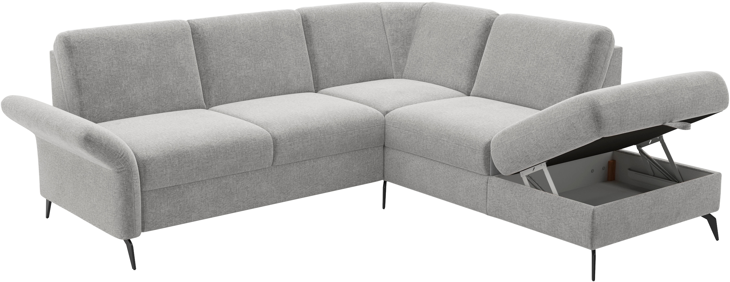 Home affaire Ecksofa »Rochelle«, optional: Armteilverstellung, klappbar, Bettkasen
