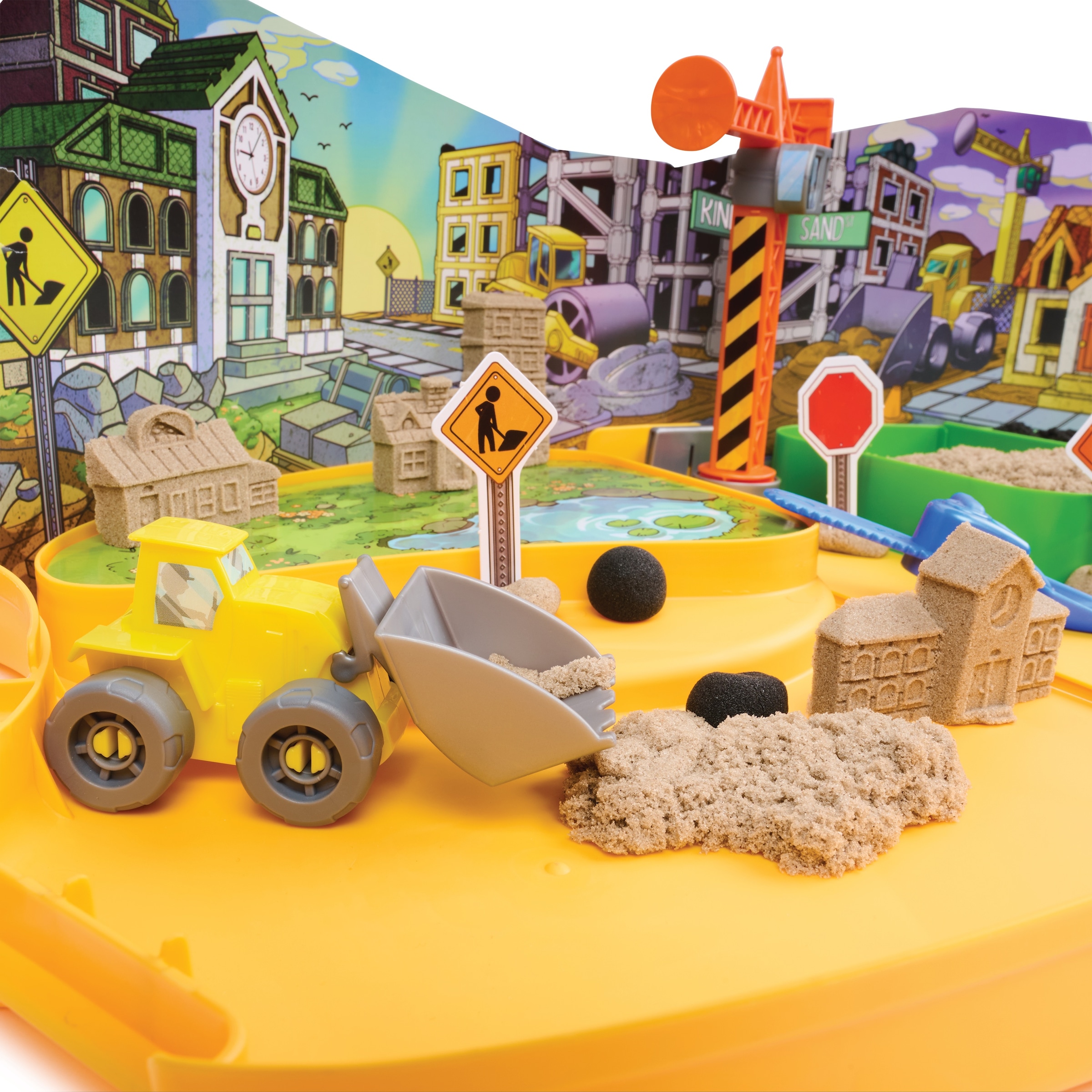 Spin Master Kreativset »Kinetic Sand Deluxe Baustellen-Koffer«
