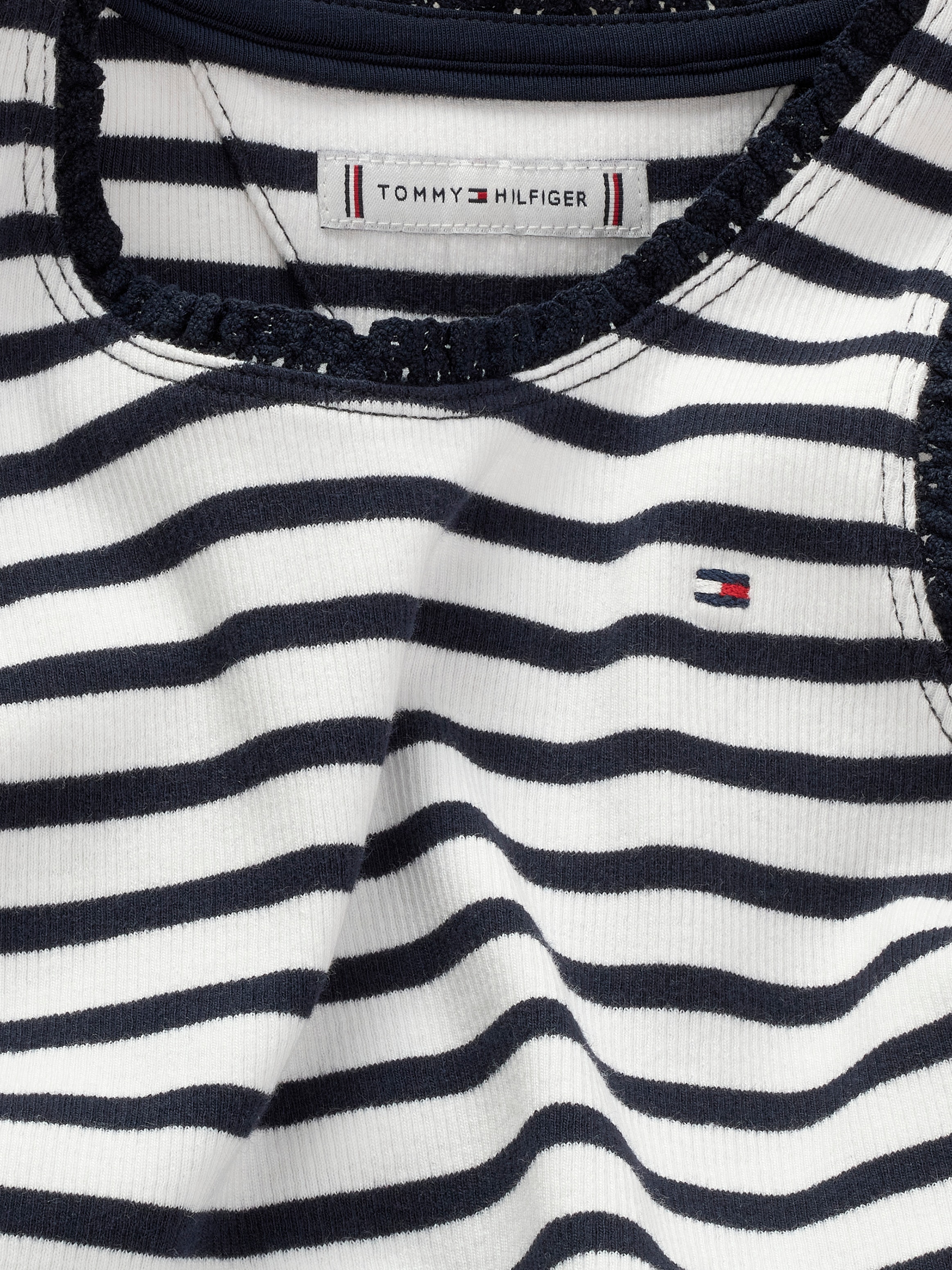 Tommy Hilfiger Tanktop »ESSENTIAL RIB LACE TANK TOP« mit Spitze, mit Logostickerei