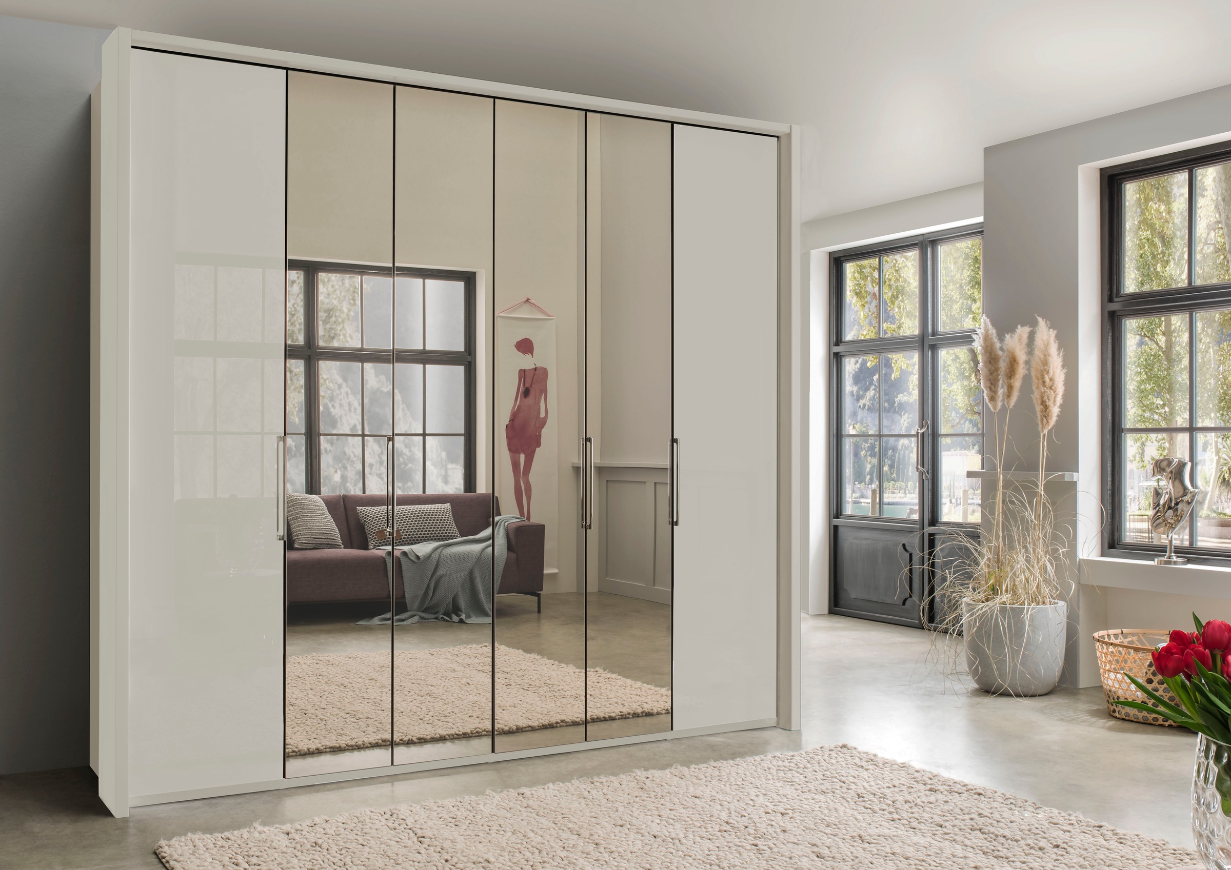 WIEMANN Kleiderschrank »Kansas«, mit Spiegel und Glas