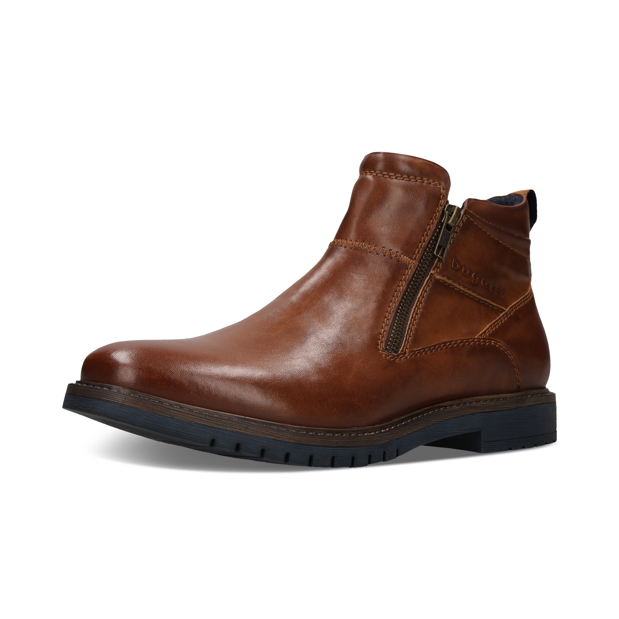 bugatti Stiefelette  Klassik-Boots mit zwei Reißverschlüssen