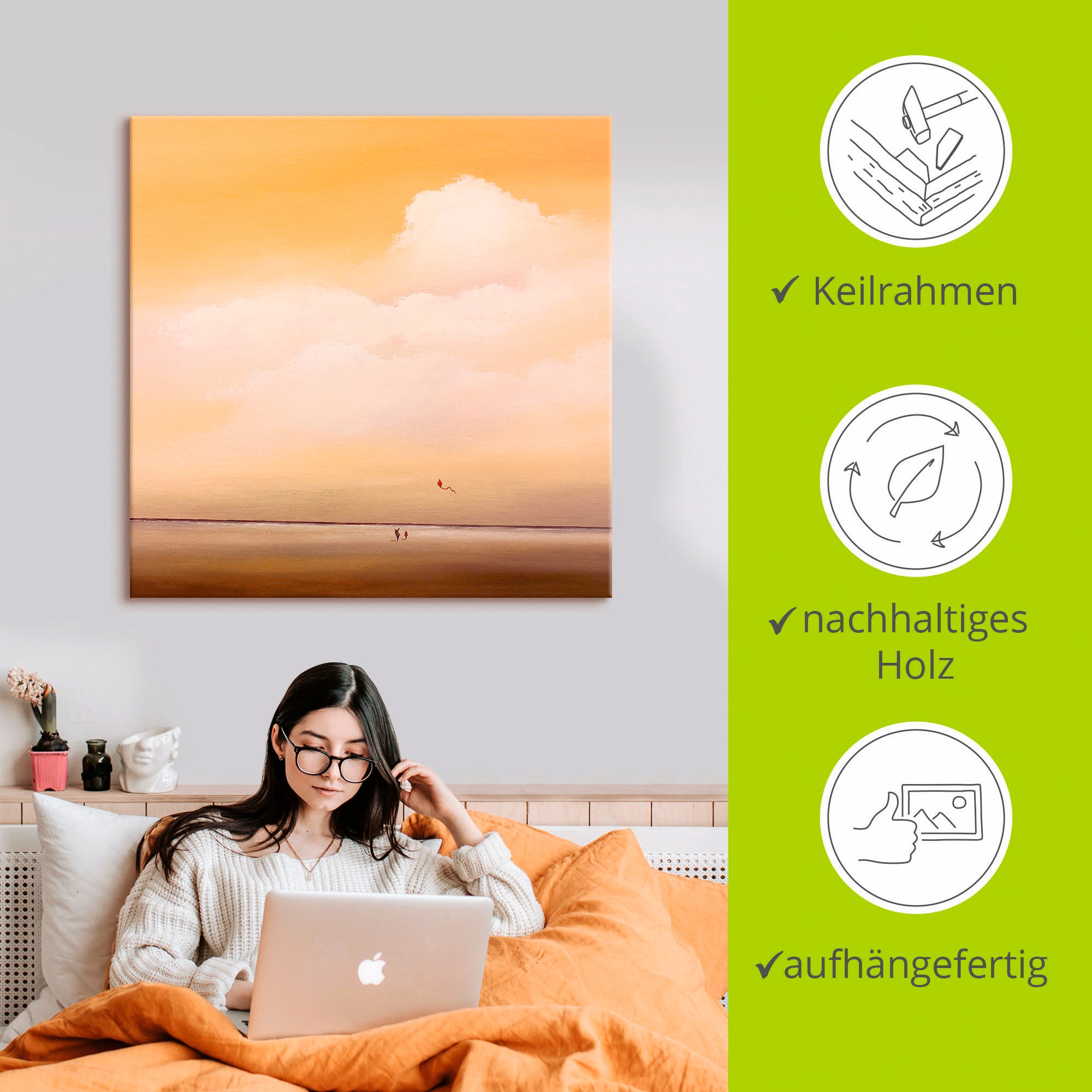 Artland Leinwandbild »Höhenflug« Himmel 1 Stk. tlg. auf Keilrahmen gespannt