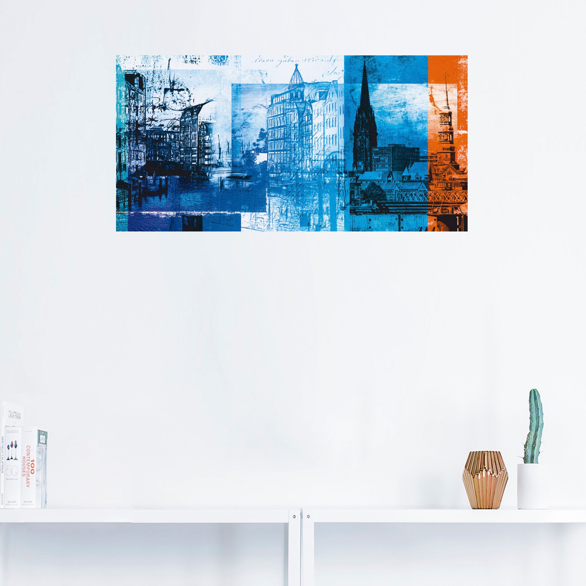 Artland Wandbild »Hamburg Collage IV«, Deutschland, (1 St.), als Leinwandbild, Wandaufkleber oder Poster in versch. Größen