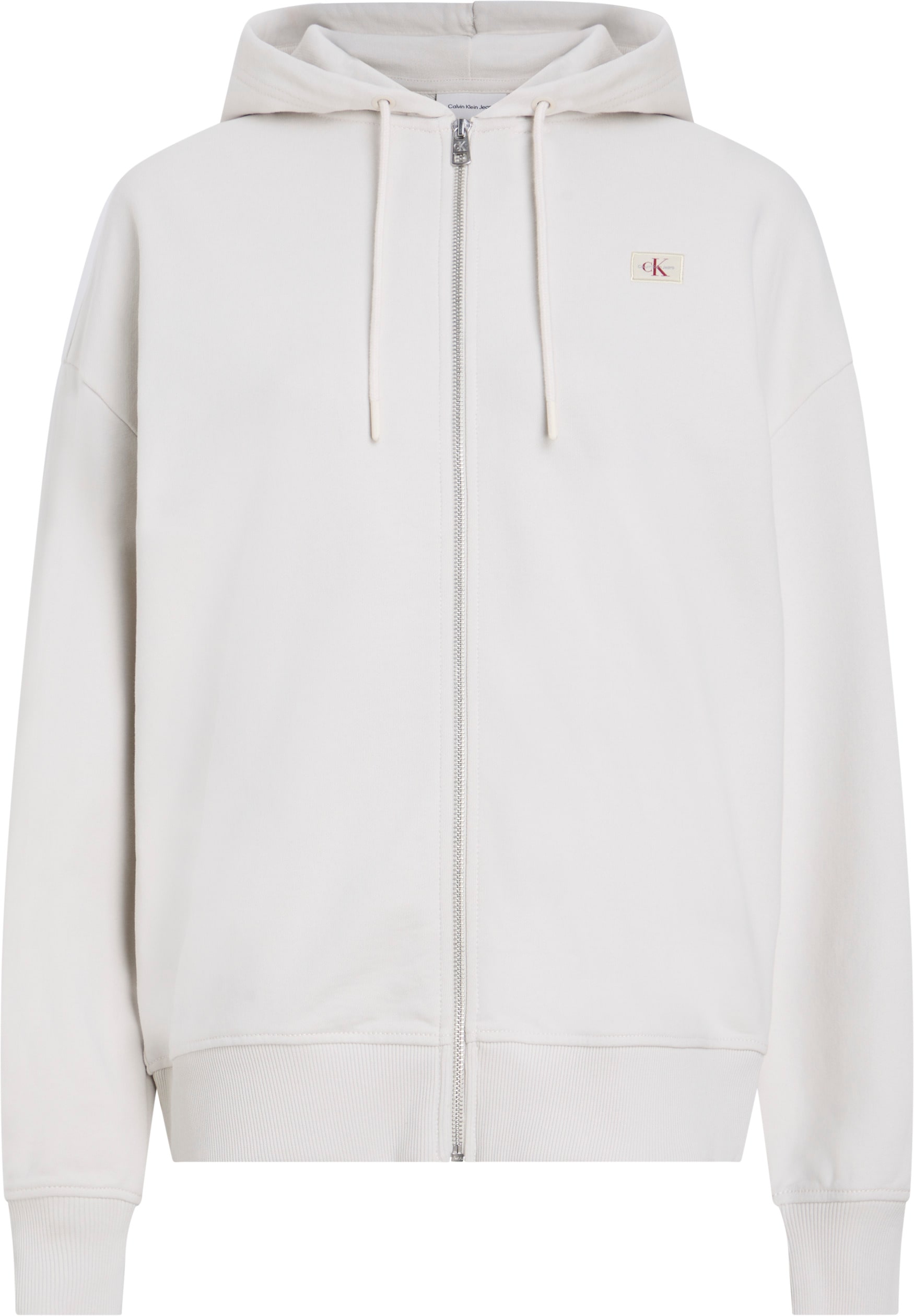 Calvin Klein Jeans Sweatjacke »WOVEN LABEL ZIP-THROUGH«, mit Logo-Label
