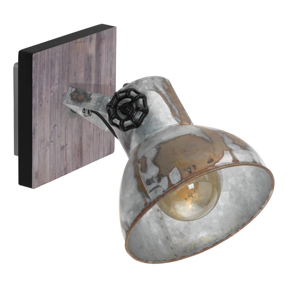 EGLO Wandstrahler »BARNSTAPLE«, 1 flammig, Leuchtmittel E27 | ohne Leuchtmittel, Wandspot aus Stahl, schwenkbar, exkl. E27 (max. 40W), Lampe, Spot