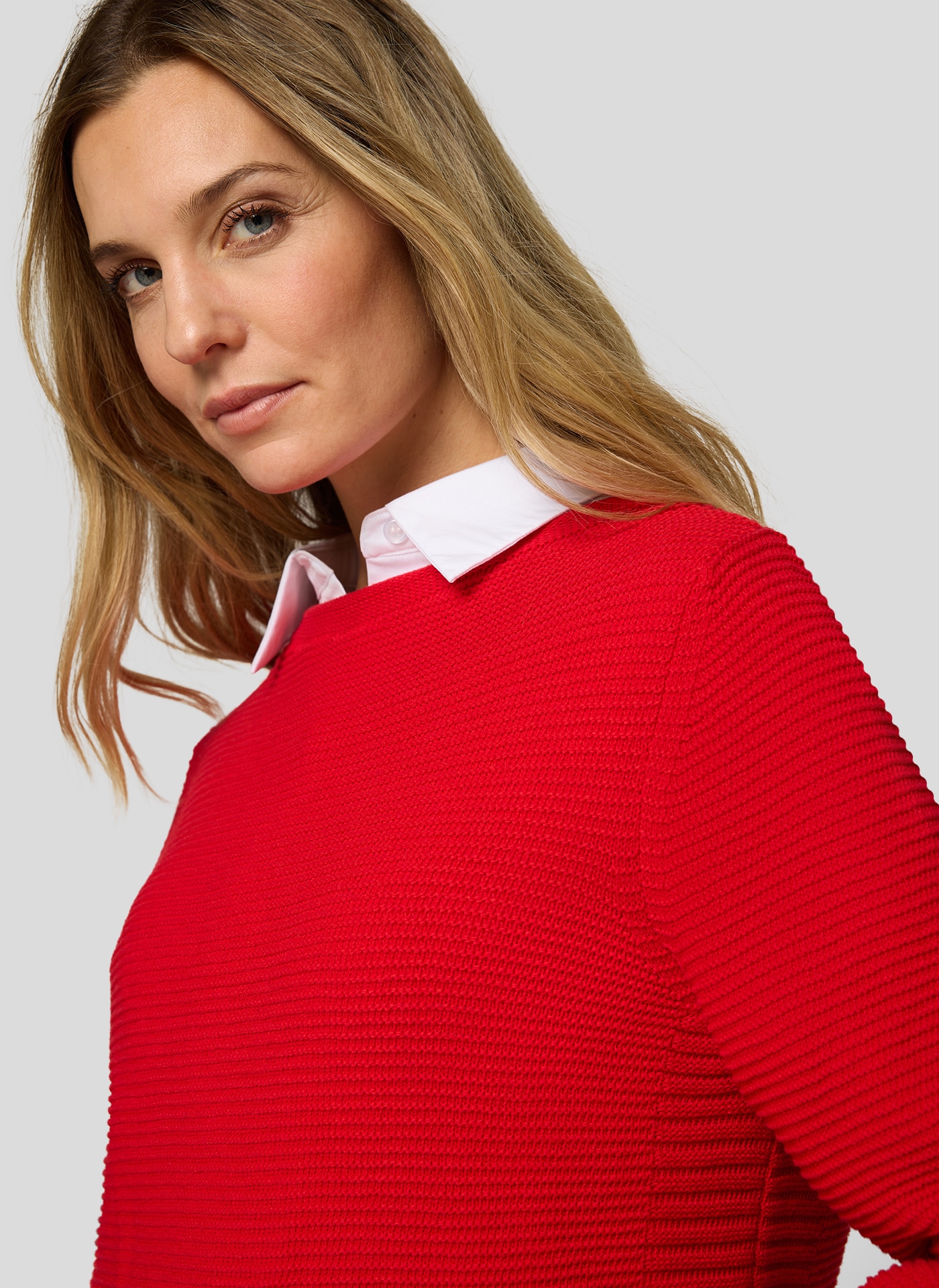 Rabe Strickpullover in Streifen-Ripp-Optik
