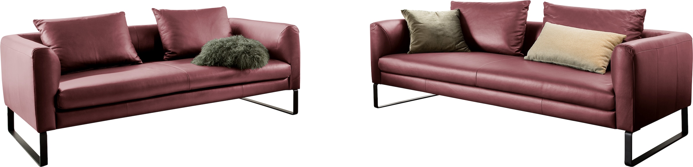 3C Candy Sofa »Avola bequem und elegantes Leder-Sofaset, tolle Verarbeitungsdetails«, Garnitur: Sofaset bestehend aus 2,5-Sitzer und 3-Sitzer