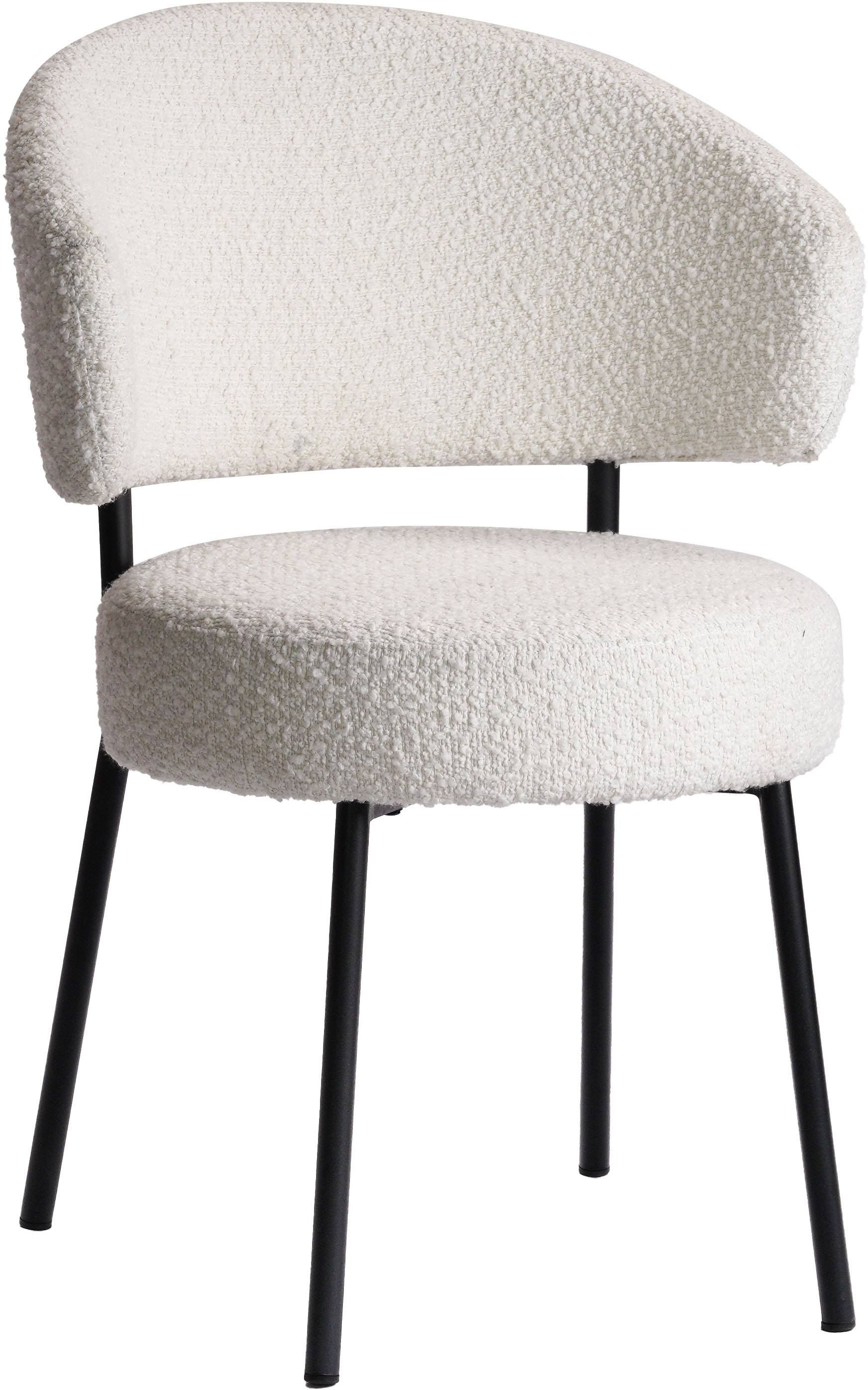 LeGer Home by Lena Gercke Esszimmerstuhl »Sölve, TOPSELLER!«, (Set), 2 St., Boucle Bezugsstoff, Metallgestell, Sitztiefe 48 cm