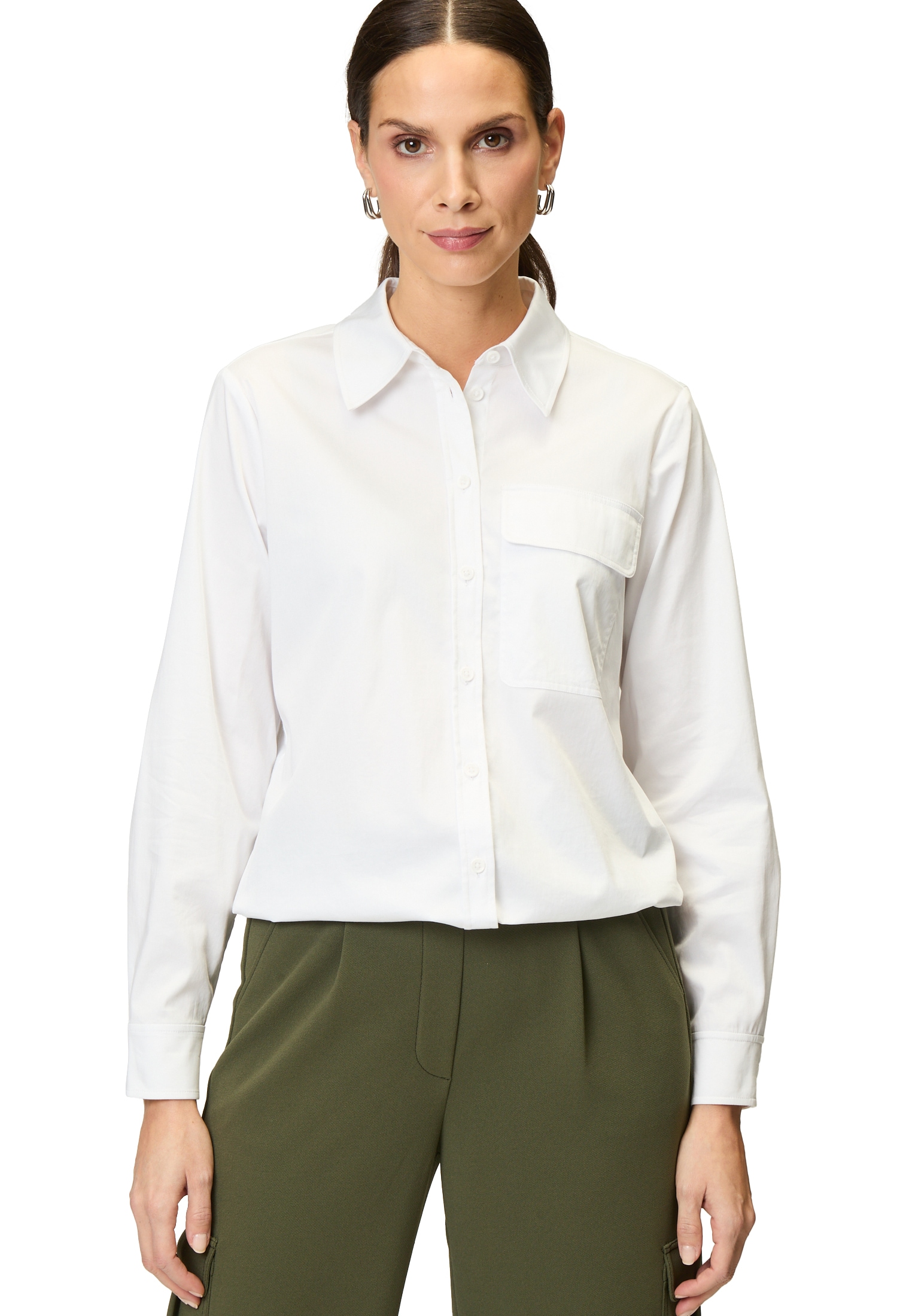 Zero Klassische Bluse »Bluse mit Tunnelzug Pattentasche«