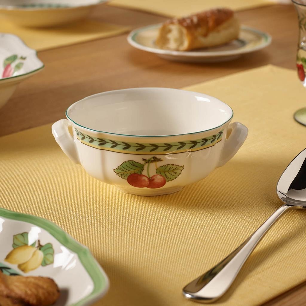 Villeroy & Boch Tasse »Suppentassen mit Untertassen French Garden Fleurence 240 ml 6er Set bunt« Spülmaschinengeeignet, Mikrowellenfest