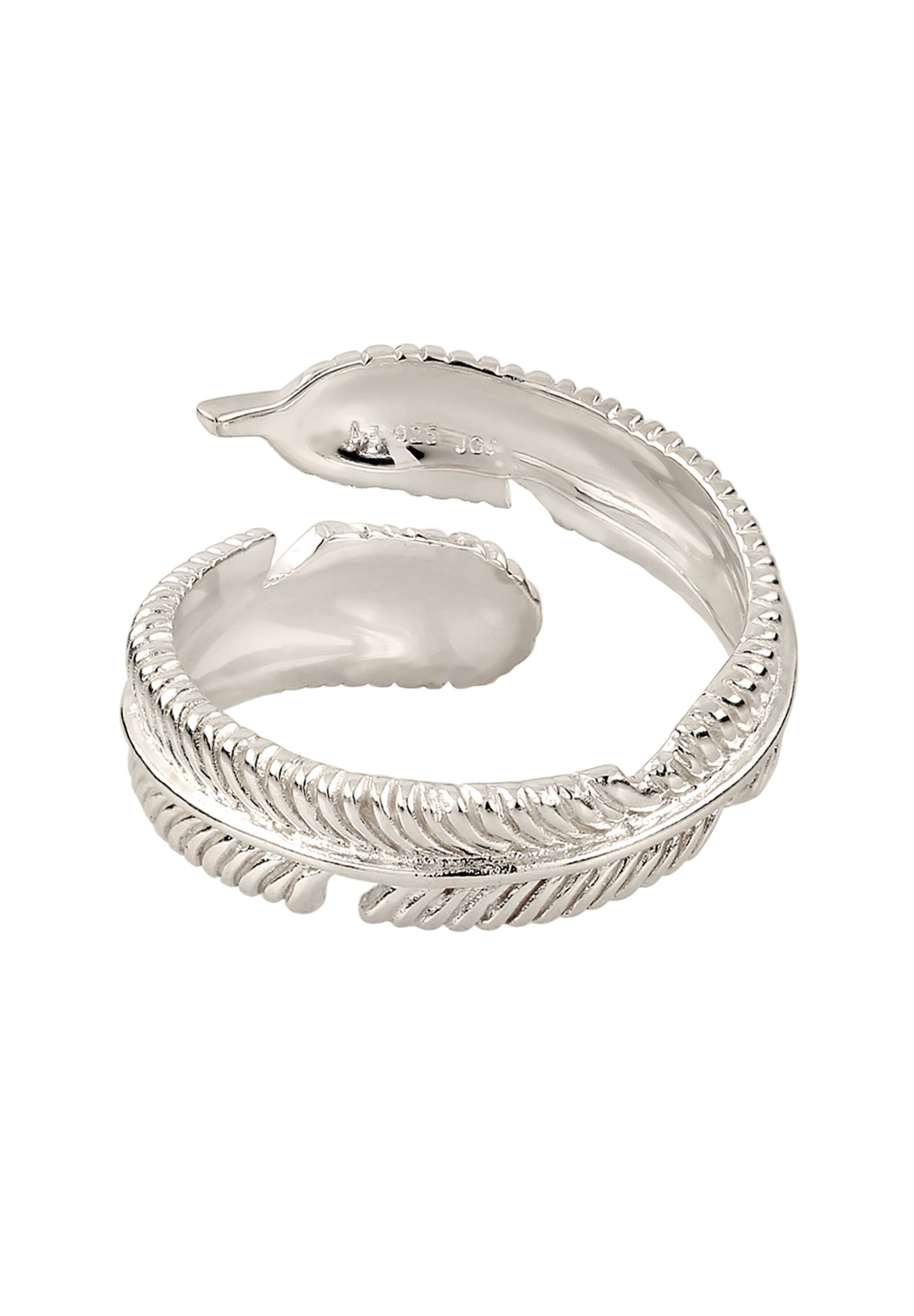 Kuzzoi Silberring »Ring Feder Boho Look 925 Sterling Silber«