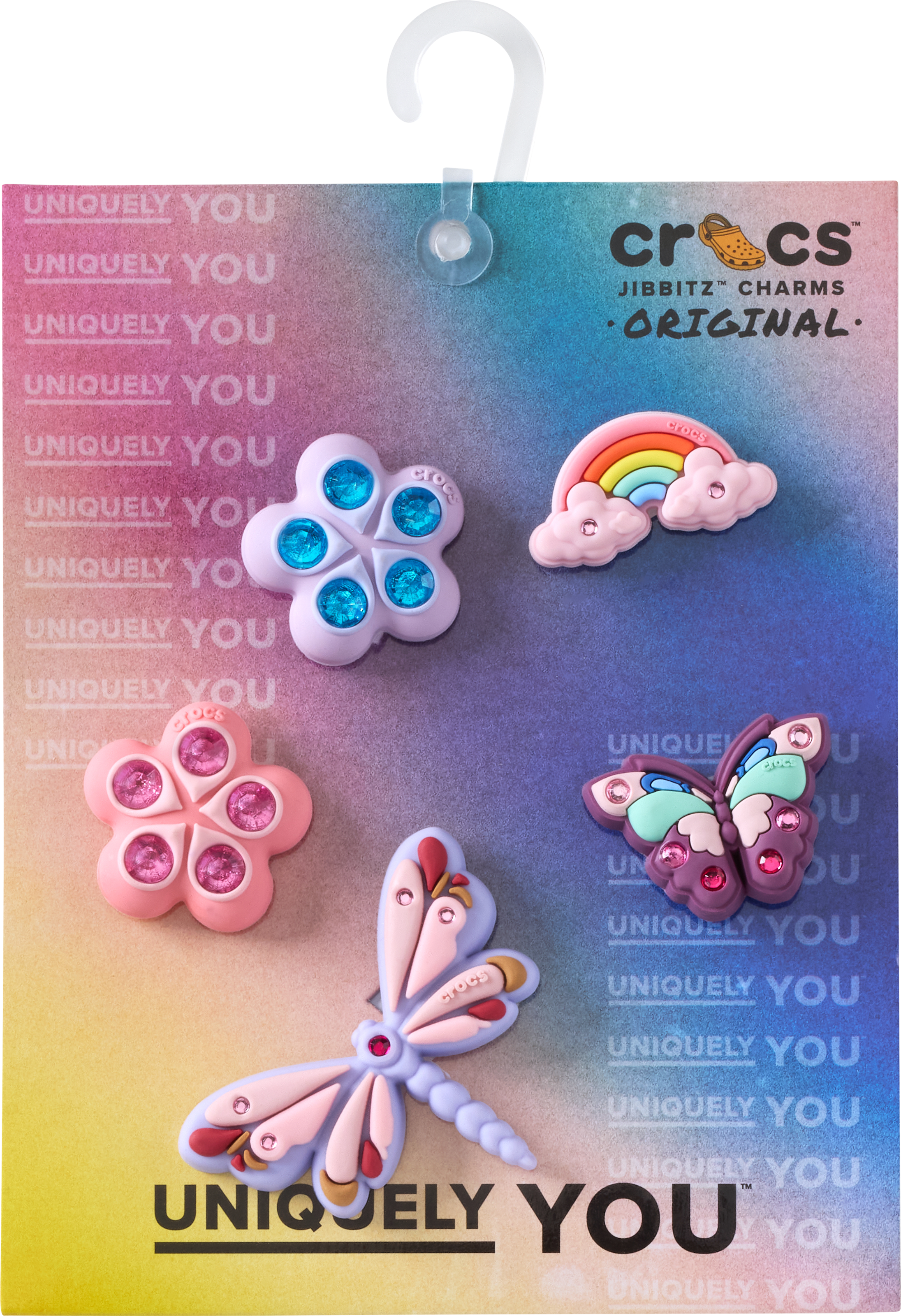 Crocs Schuhanstecker »Jibbitz™ Magical Garden Bug« Set, Kein Spielzeug. Nicht für Kinder unter 3 Jahren geeignet, 5 Anstecker für Crocs Schuhe in Pastellfarben