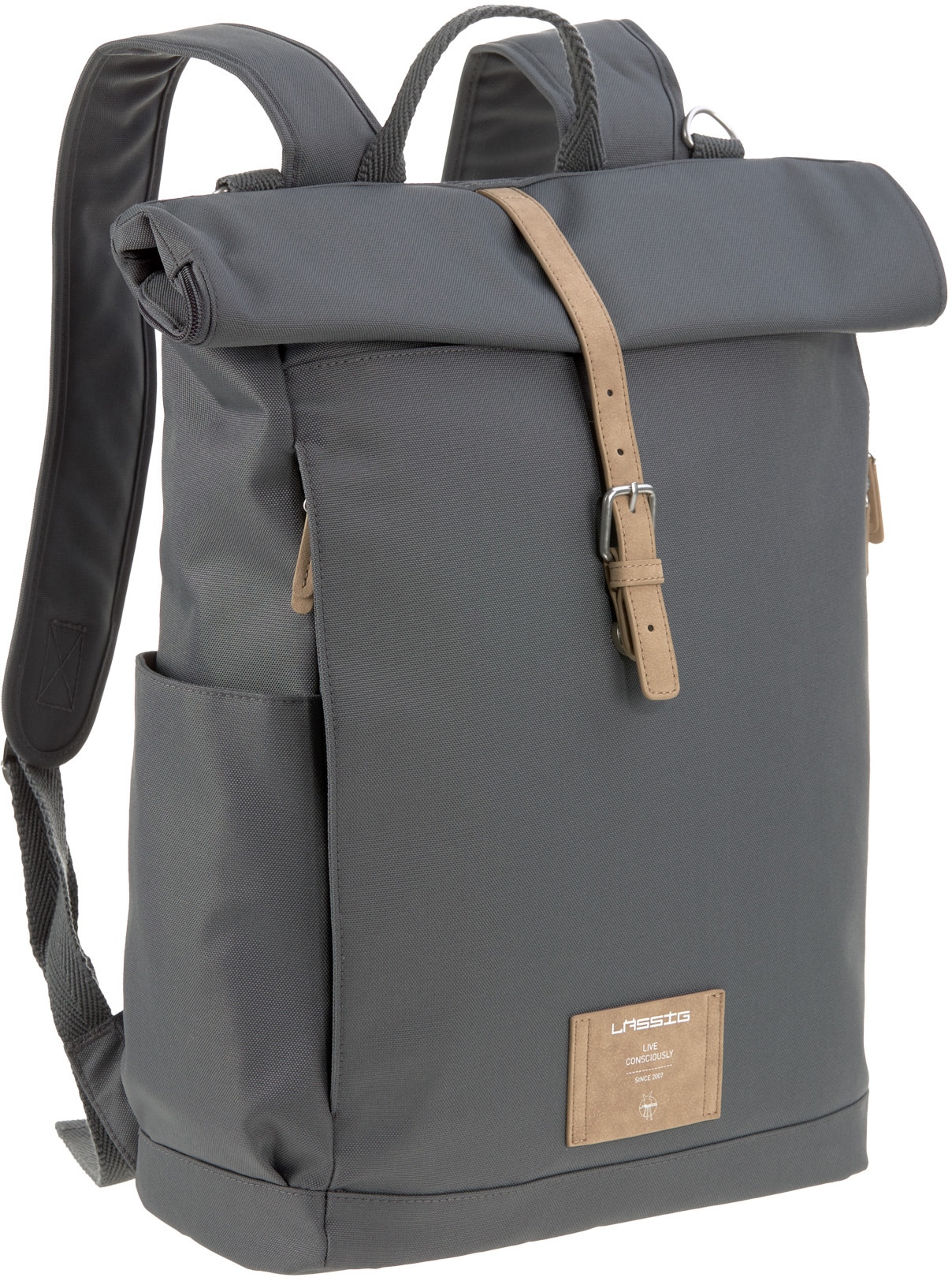 Wickelrucksack »Green Label, Rolltop, anthracite«, PETA-approved vegan; zum Teil aus...