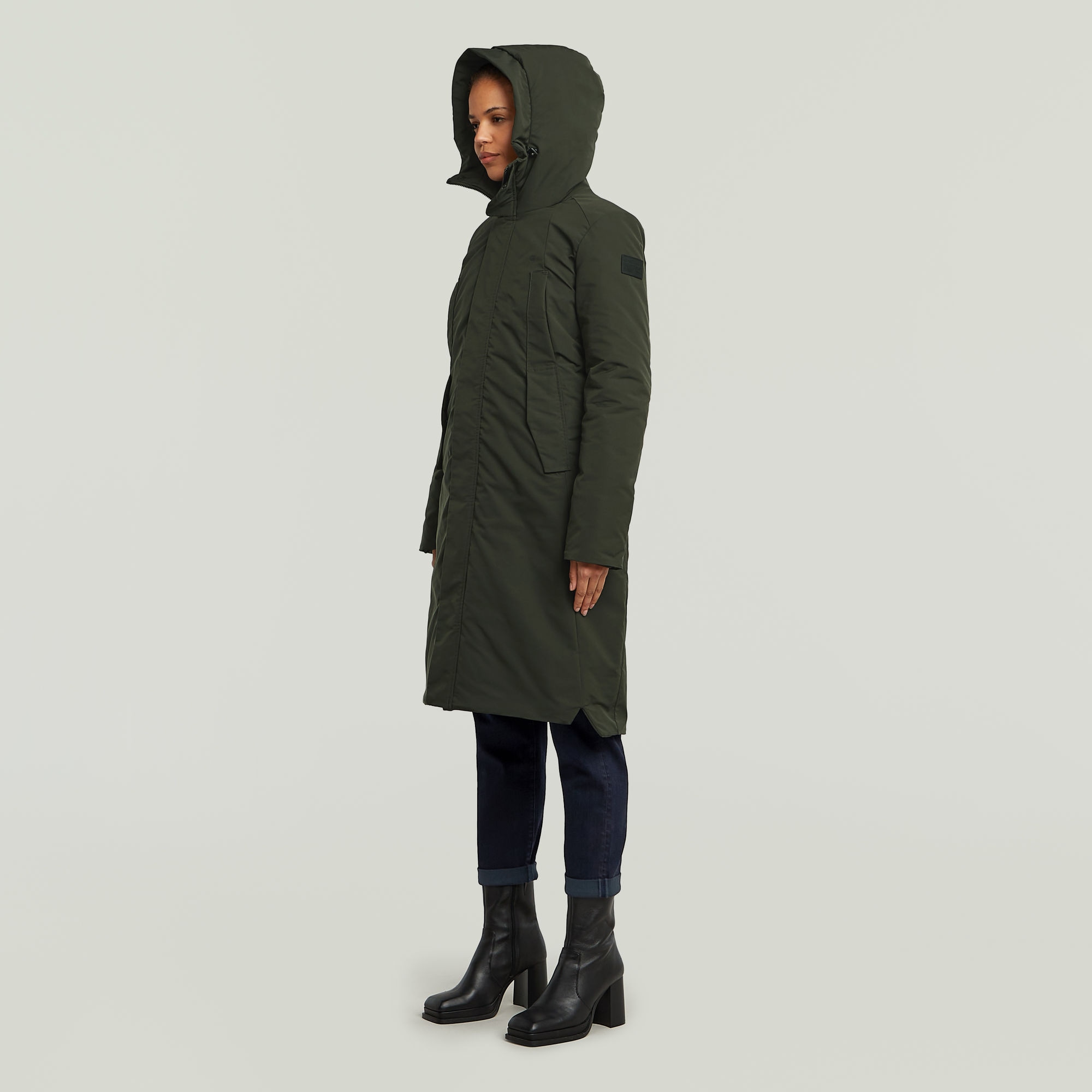 G-STAR Langjacke »Vodan 2.0 Long Jacket« mit Kapuze in der Taille verstellbar