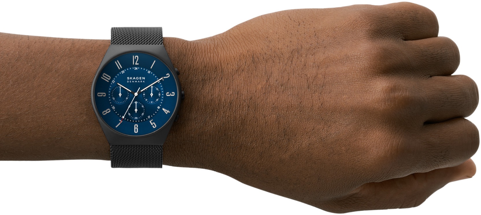 Skagen Chronograph »GRENEN CHRONOGRAPH«, Quarzuhr, Armbanduhr, Herrenuhr, Stoppfunktion, Edelstahlarmband