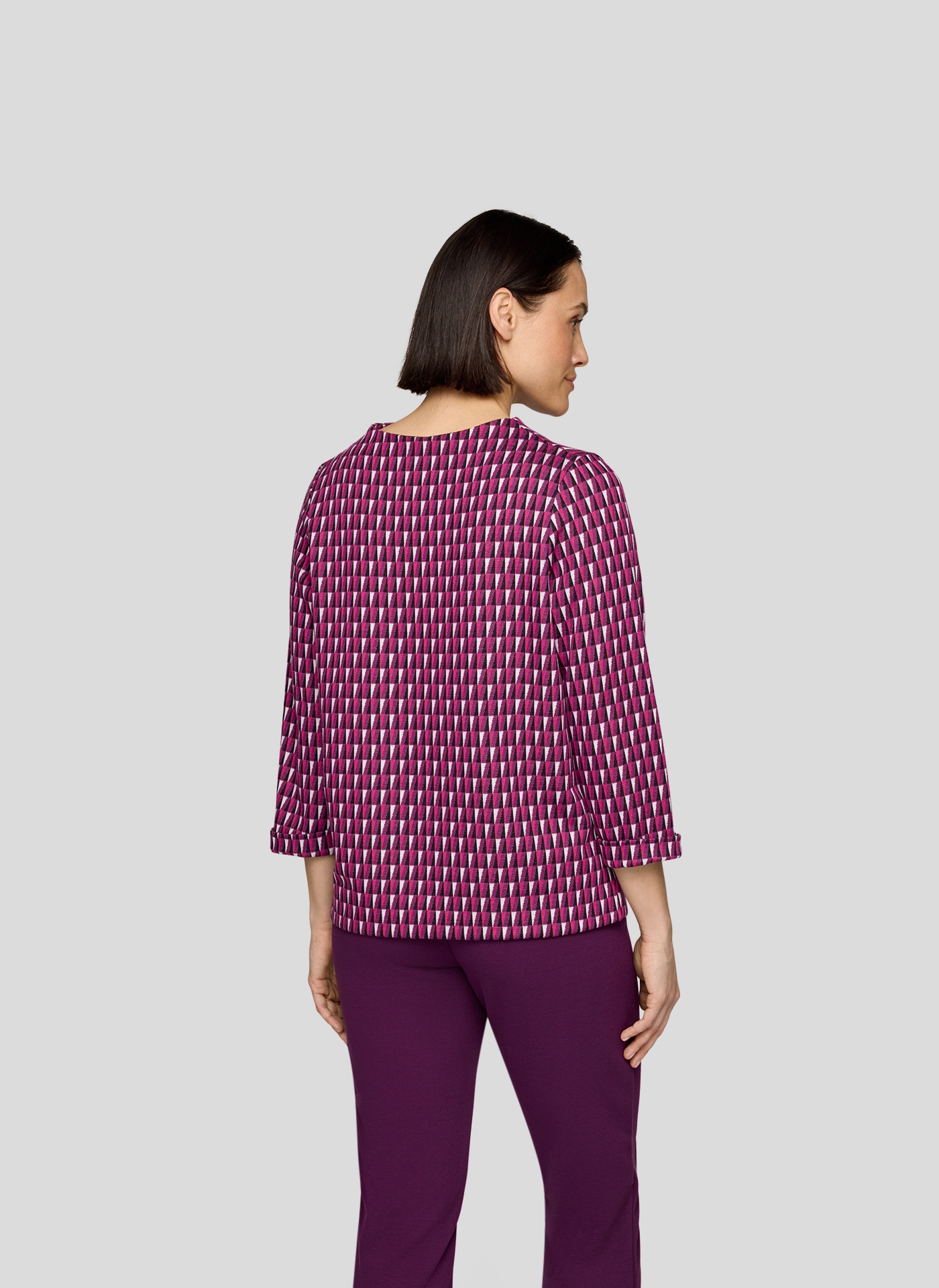 Rabe 3/4-Arm-Shirt mit grafischem Muster