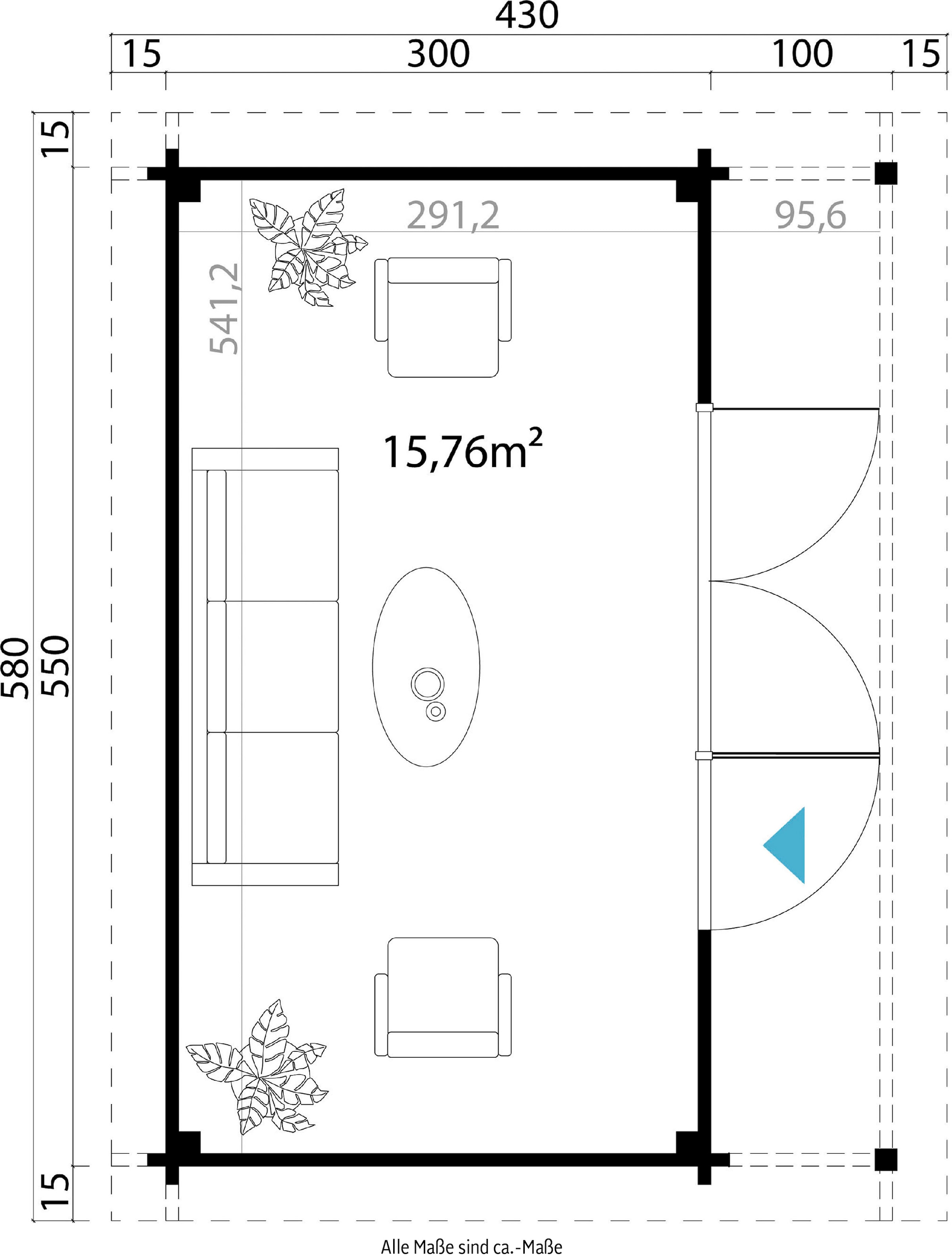 LASITA MAJA Gartenhaus »LIVERPOOL«, (Set, inkl. Fussbodenbretter zum verlegen)