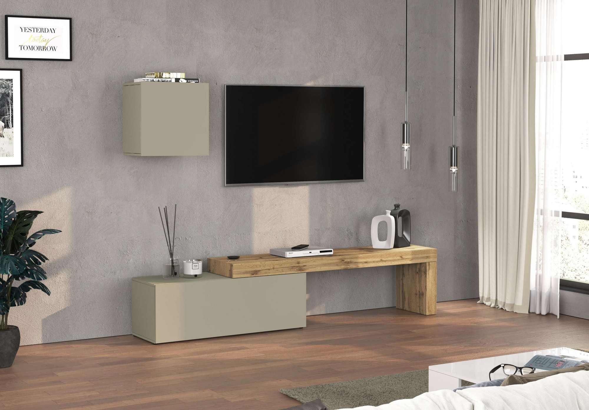 INOSIGN TV-Wand »Chronos TV-Set, Wohnwand – Elemente frei platzierbar, Made in Italy« Set, 2-er set, 2 Stk. tlg.