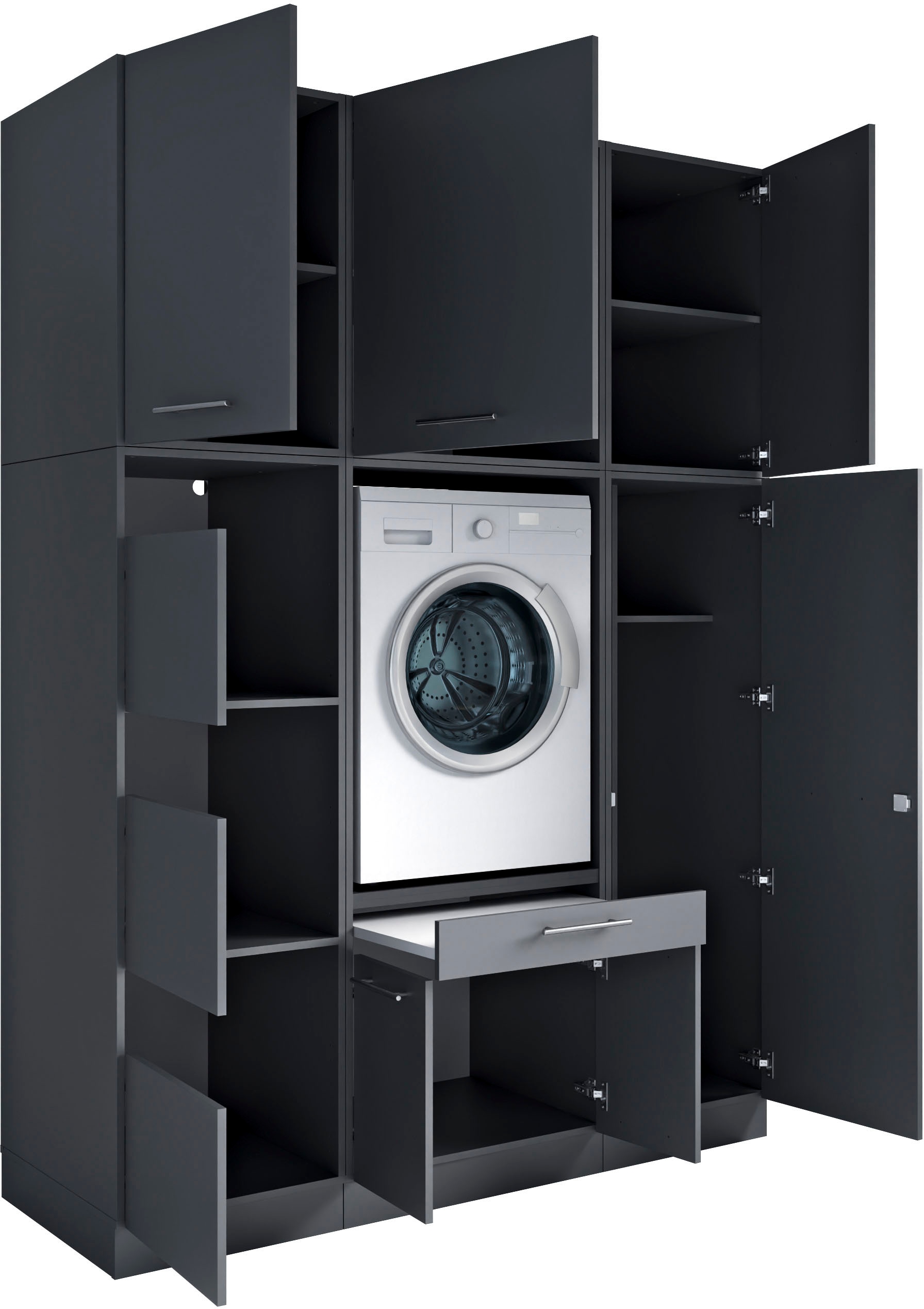 Laundreezy Mehrzweckschrank-Set »Laundreezy, 6-tlg. Mehrzweckschrank-Set B/H/T 168/238/68 cm« 6 Stk. tlg.