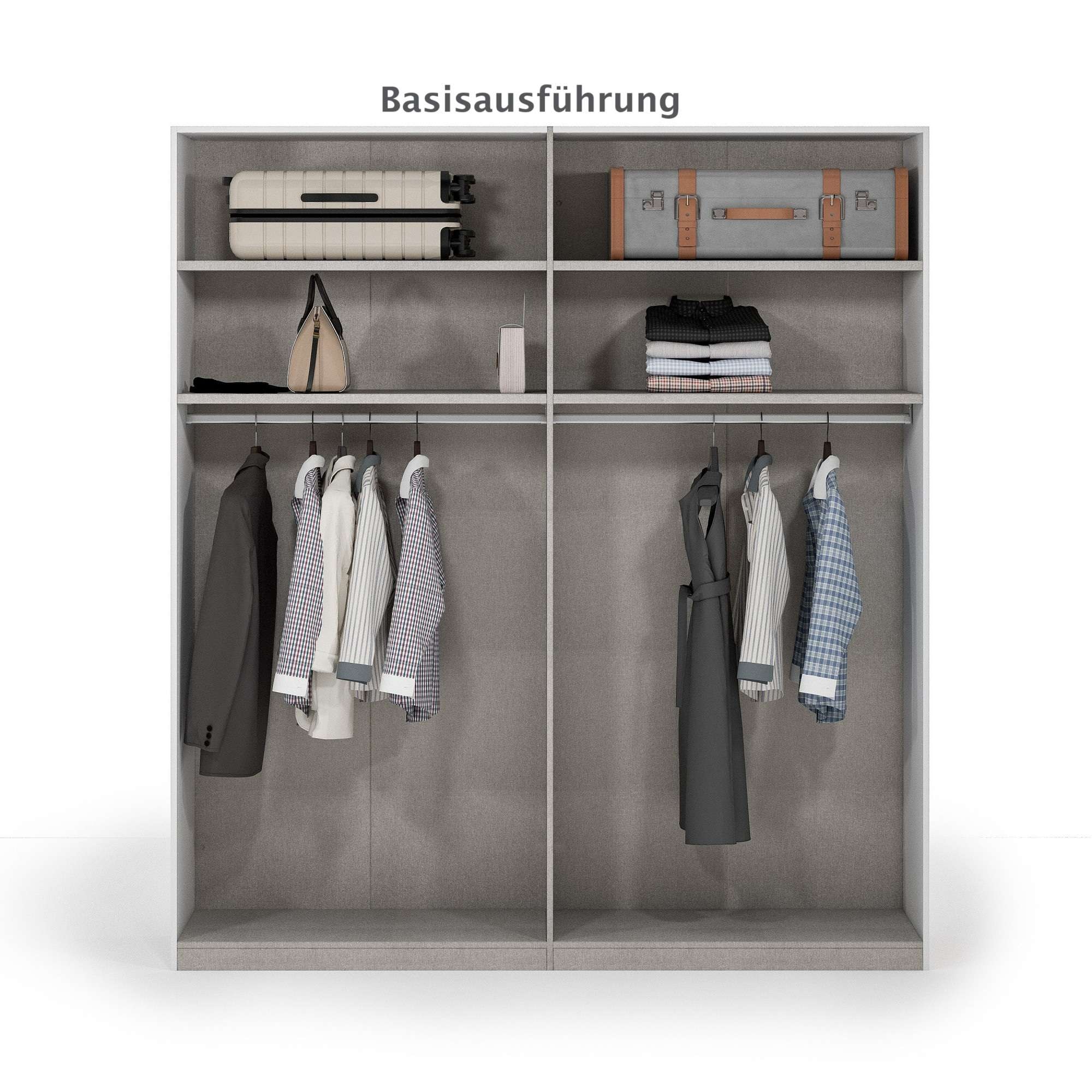 INOSIGN Kleiderschrank »AMETISTA, Drehtürenschrank, designgeformten Fronten«, Made in Italy, hochglanz lackiert, Basisausführung, Zubehör extra