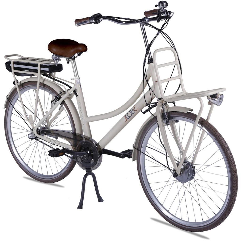 LLobe E-Bike »Rosendaal Lady 10,4 Ah«, 3 Gang, Frontmotor 250 W, Gepäckträger vorne