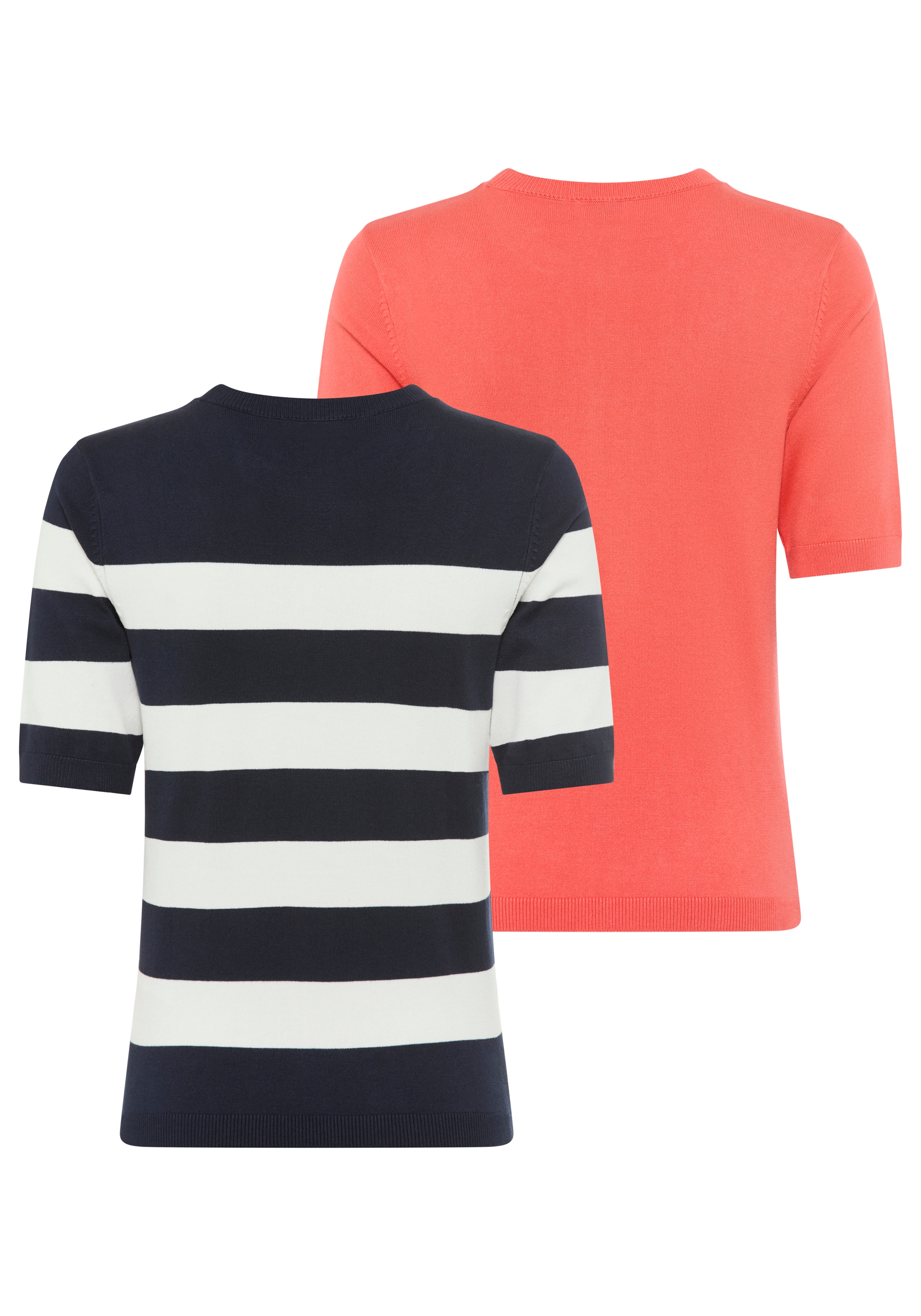 Flashlights Kurzarmpullover aus Viskosemischung mit modernem Schnitt