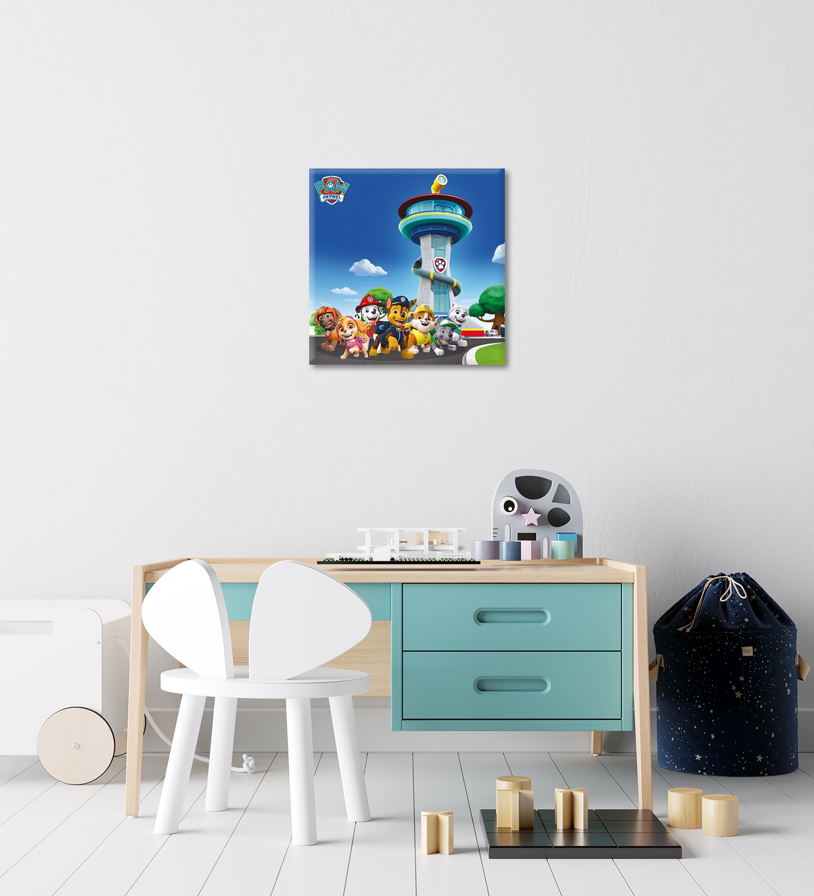 Bönninghoff Leinwandbild »Wandbild PAW PATROL 35x35 cm – Leinwandbild Keilrahmen Deko modern« Filmfiguren 1 Stk. tlg. auf Keilrahmen gespannt