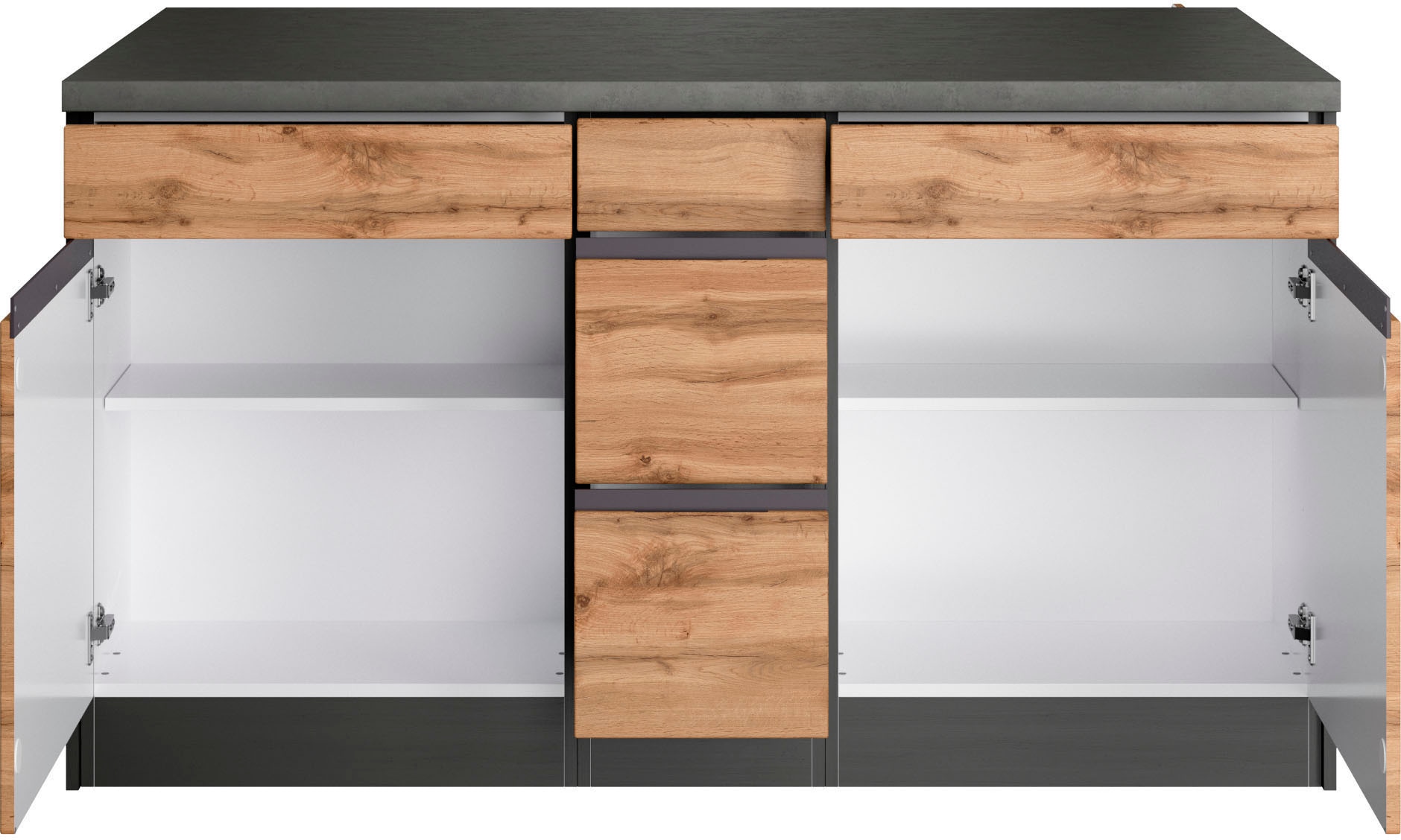 KOCHSTATION Winkelküche »KS-Riesa« Stellbreite 340x150 cm, wahlweise mit oder ohne E-Geräte