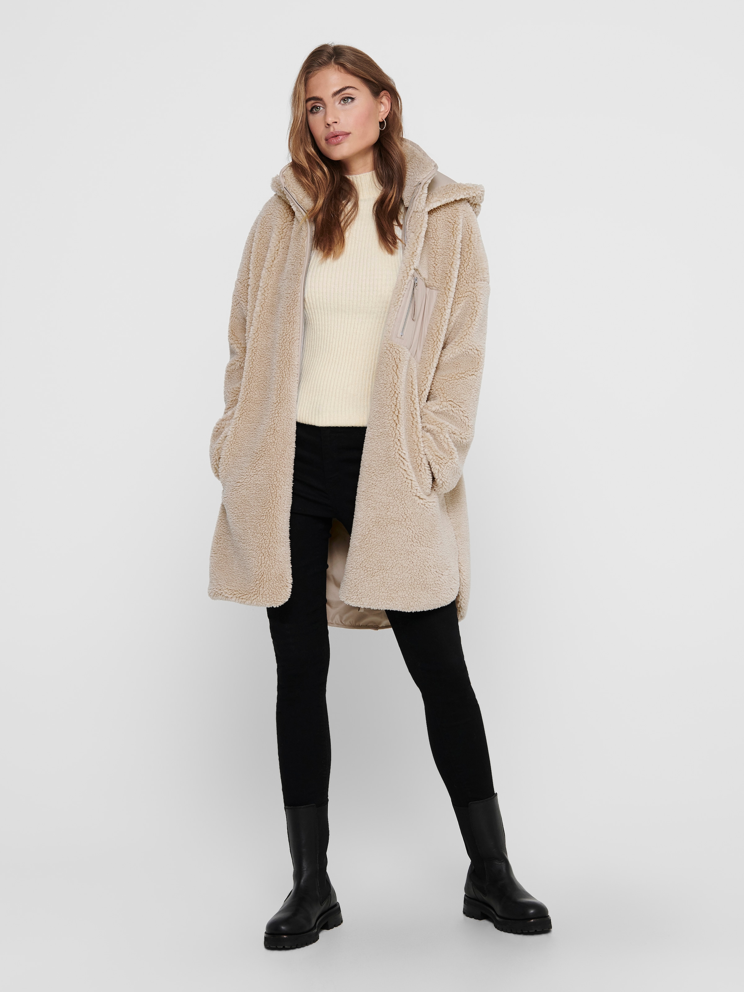 ONLY Wollmantel »ONLSASCHA SHERPA JACKET LIFE OTW NOOS«