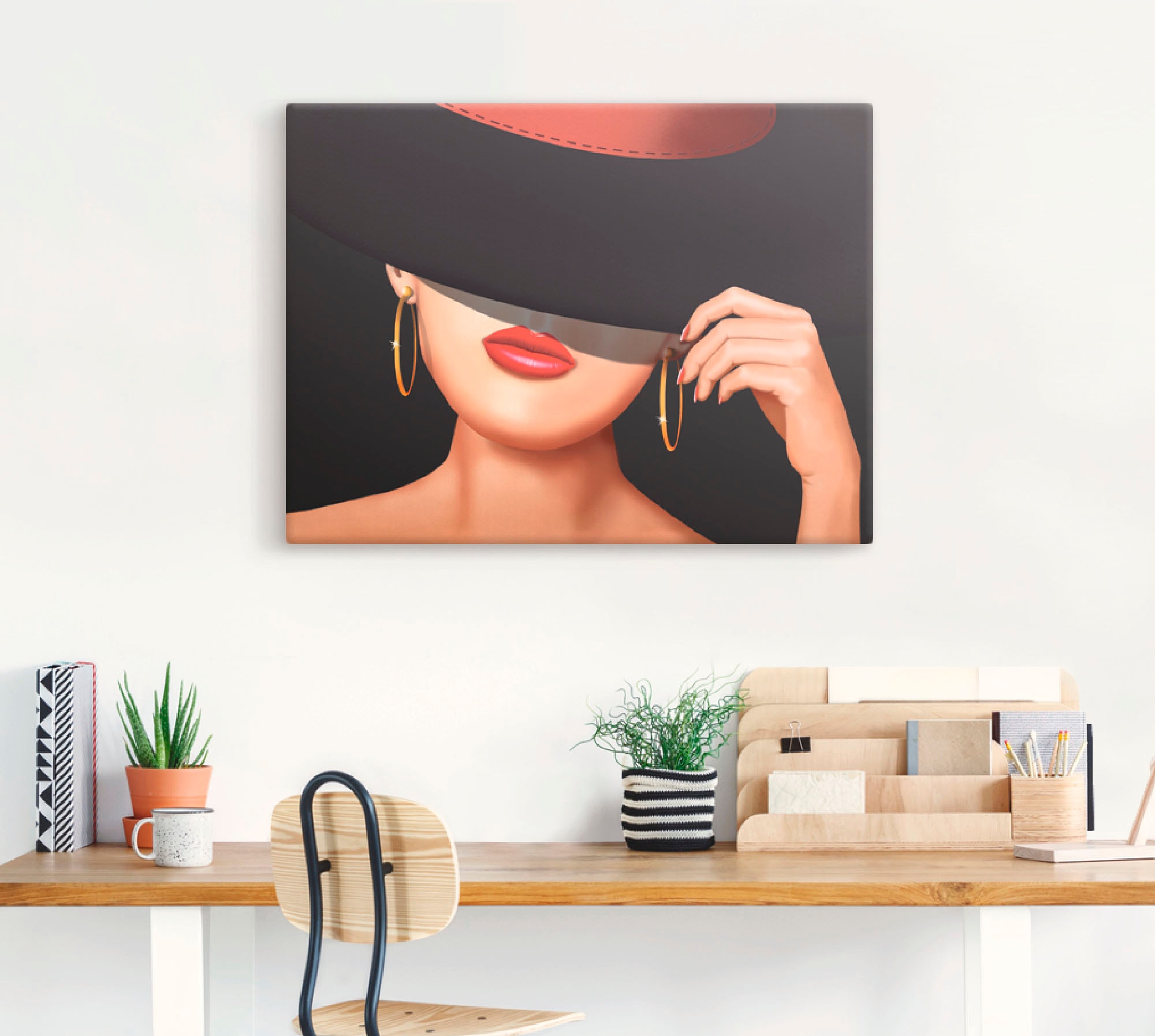 Artland Leinwandbild »Die Lady von der Rennbahn« Frau 1 Stk. tlg. auf Holzrahmen gespannt