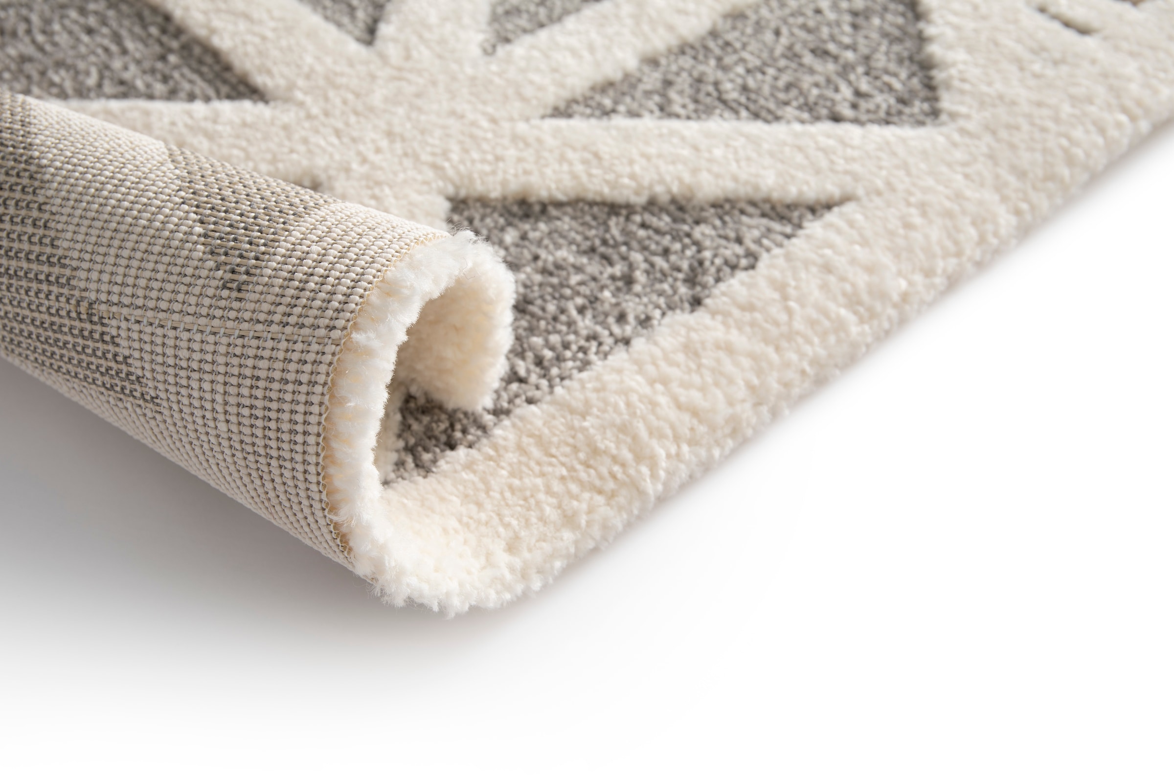 Primaflor-Ideen in Textil Teppich »COSMO Geo, Made in Belgium« rechteckig 14 mm Höhe modernes Design, Hoch-Tief Effekt, weicher Flor